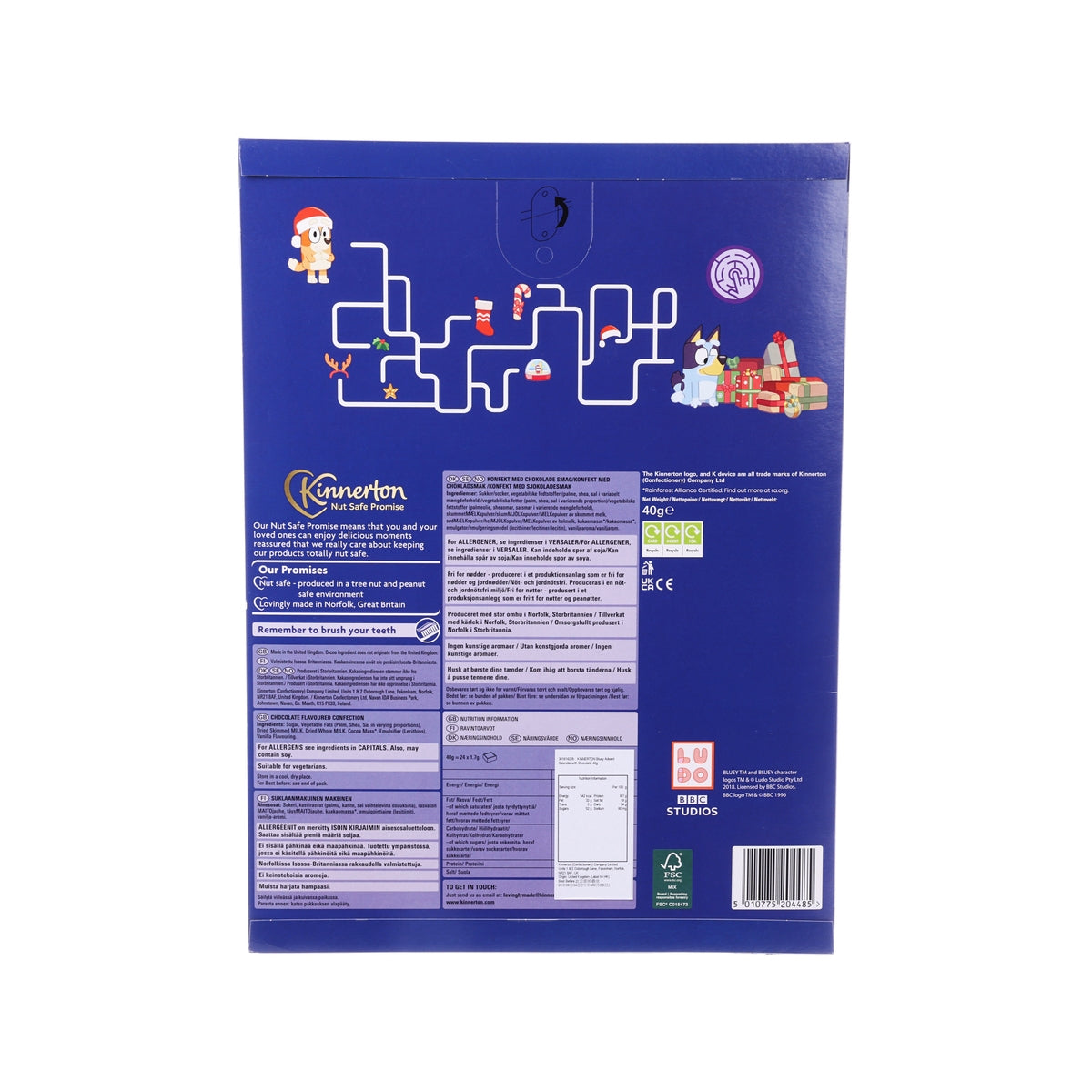 KINNERTON Bluey Advent Calendar with Chocolate  (40g)