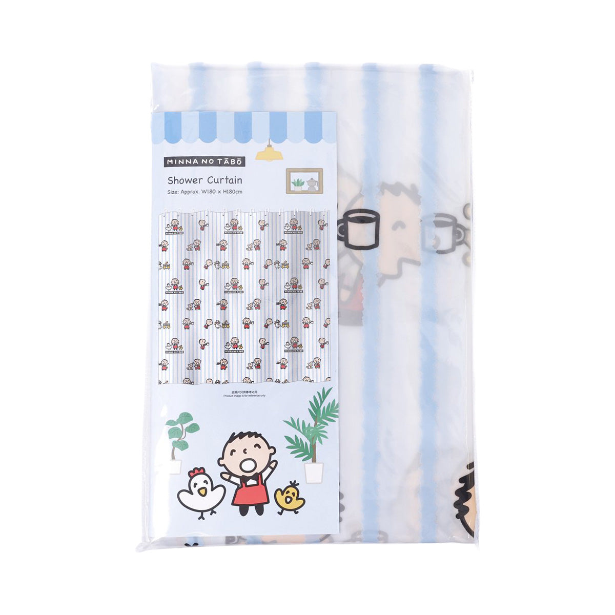 EVERWIN PEVA Shower Curtain - 180x180cm - Minna No Tabo