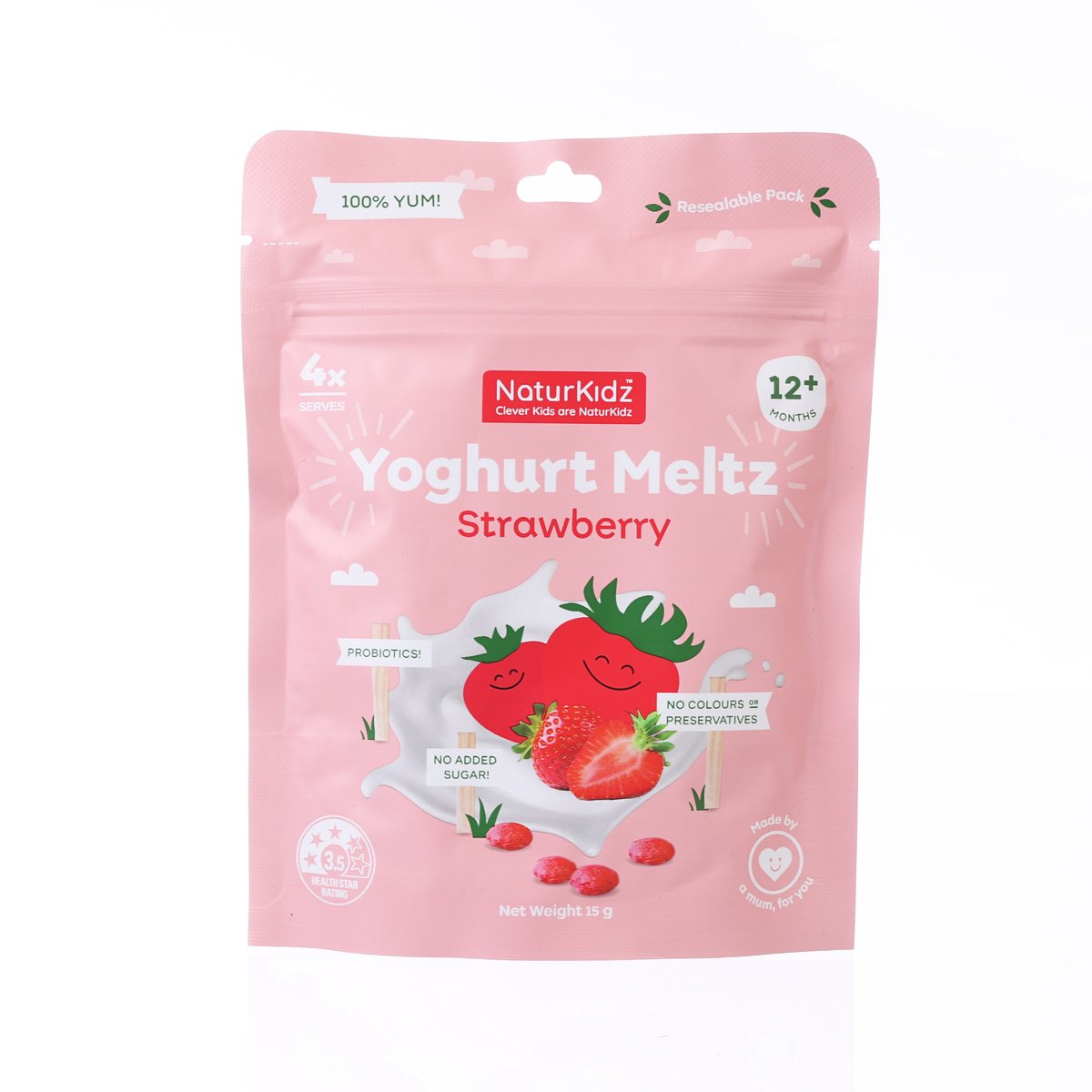 NATURKIDZ Strawberry Yoghurt Meltz  (15g)
