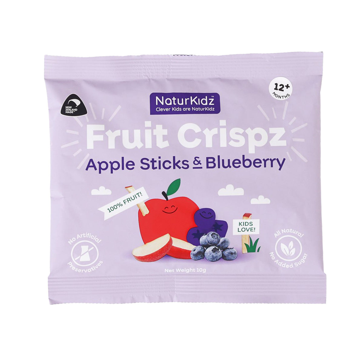 NATURKIDZ Fruit Crispz Apple Sticks & Blueberry  (10g)