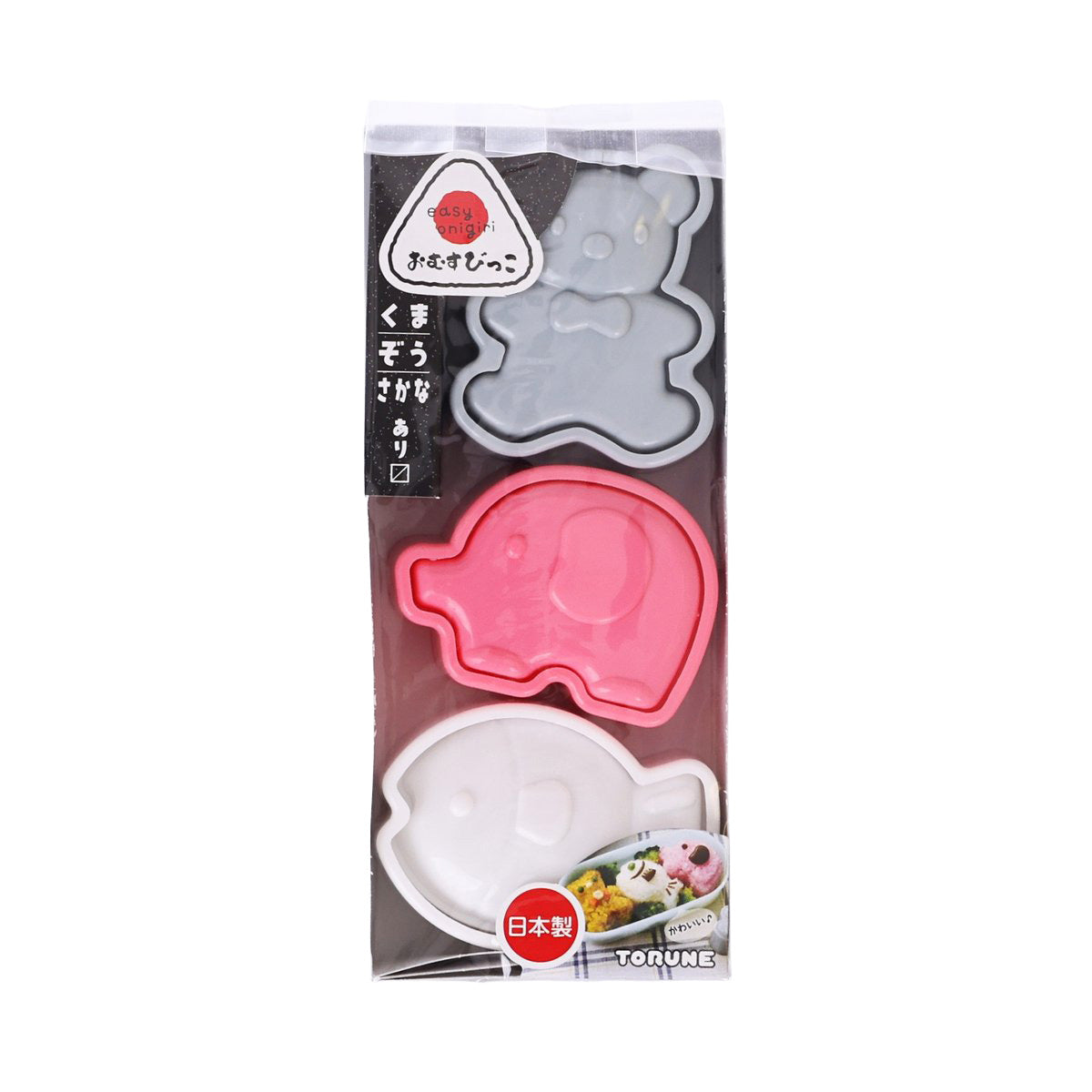 TORUNE 動物造型飯糰模-熊仔/大象/魚仔