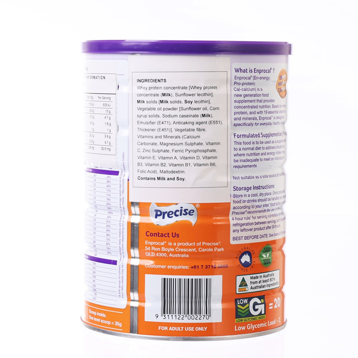 PRECISE Enprocal Whey Protein Supplement  (900g)