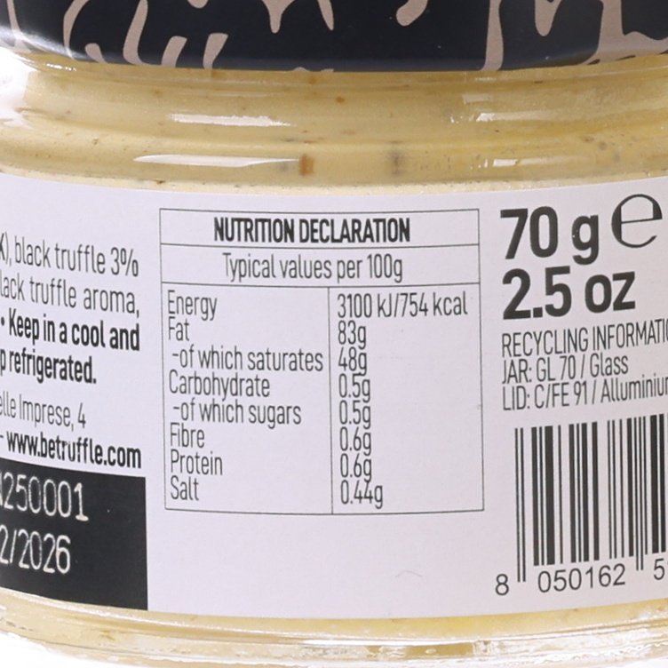 BE TRUFFLE Black Truffle Butter  (70g)