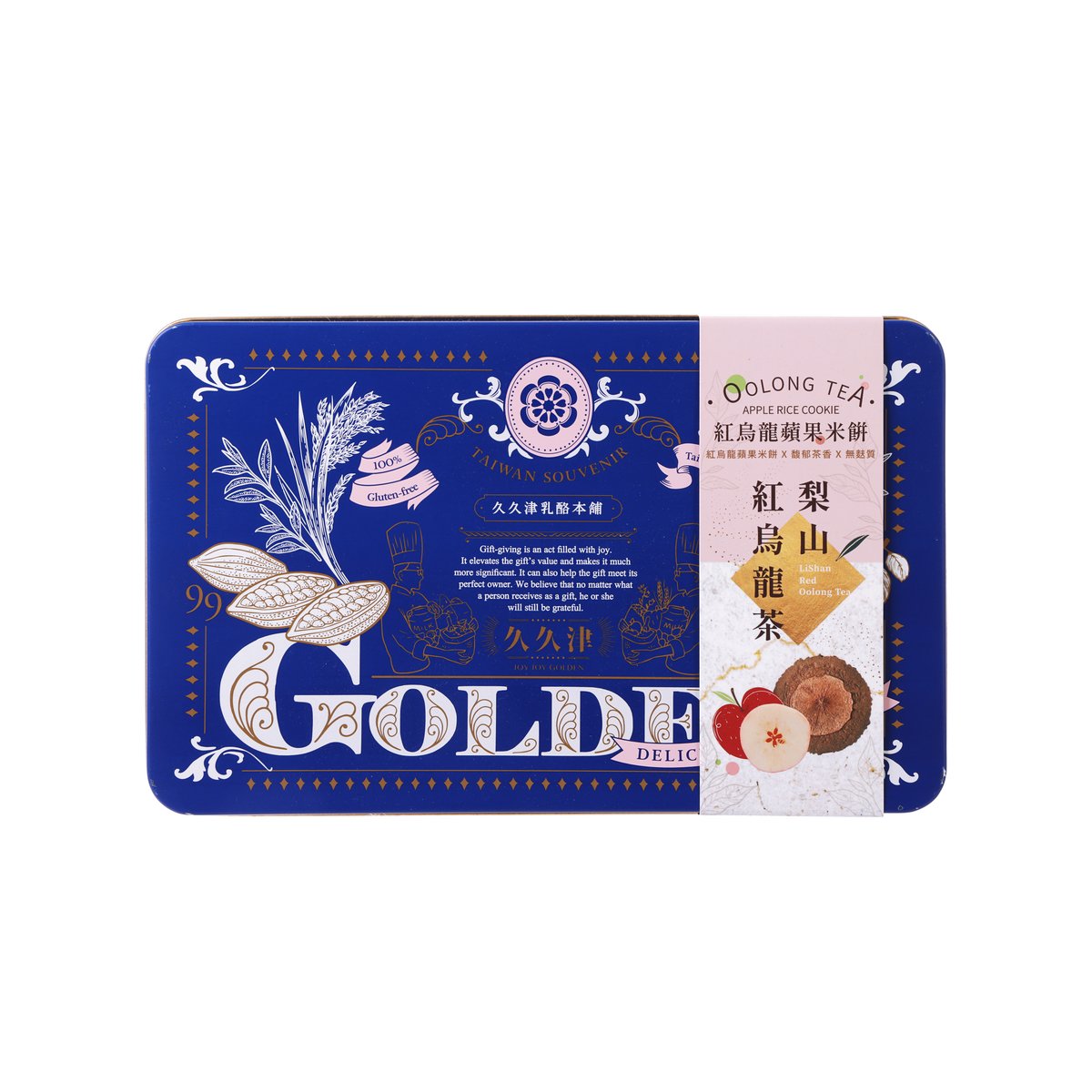 JOY JOY GOLDEN Oolong Tea Apple Rice Cookie  (80g)