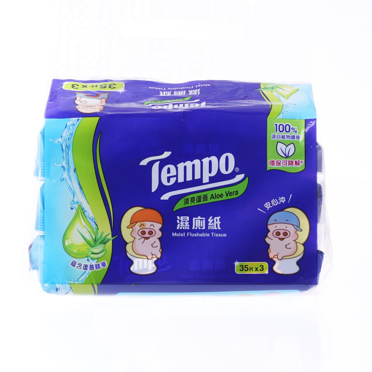 TEMPO Tempo x McDull 2026 新年限定 濕廁紙 - 清爽蘆薈  (3 x 35pcs)