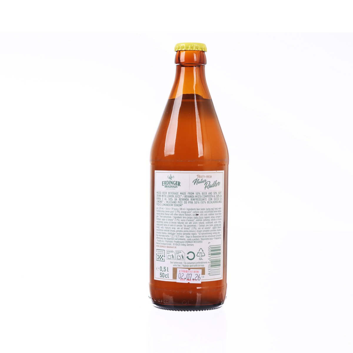艾立加 檸檬啤酒 (酒精濃度2.6%) [玻璃樽裝]  (500mL)