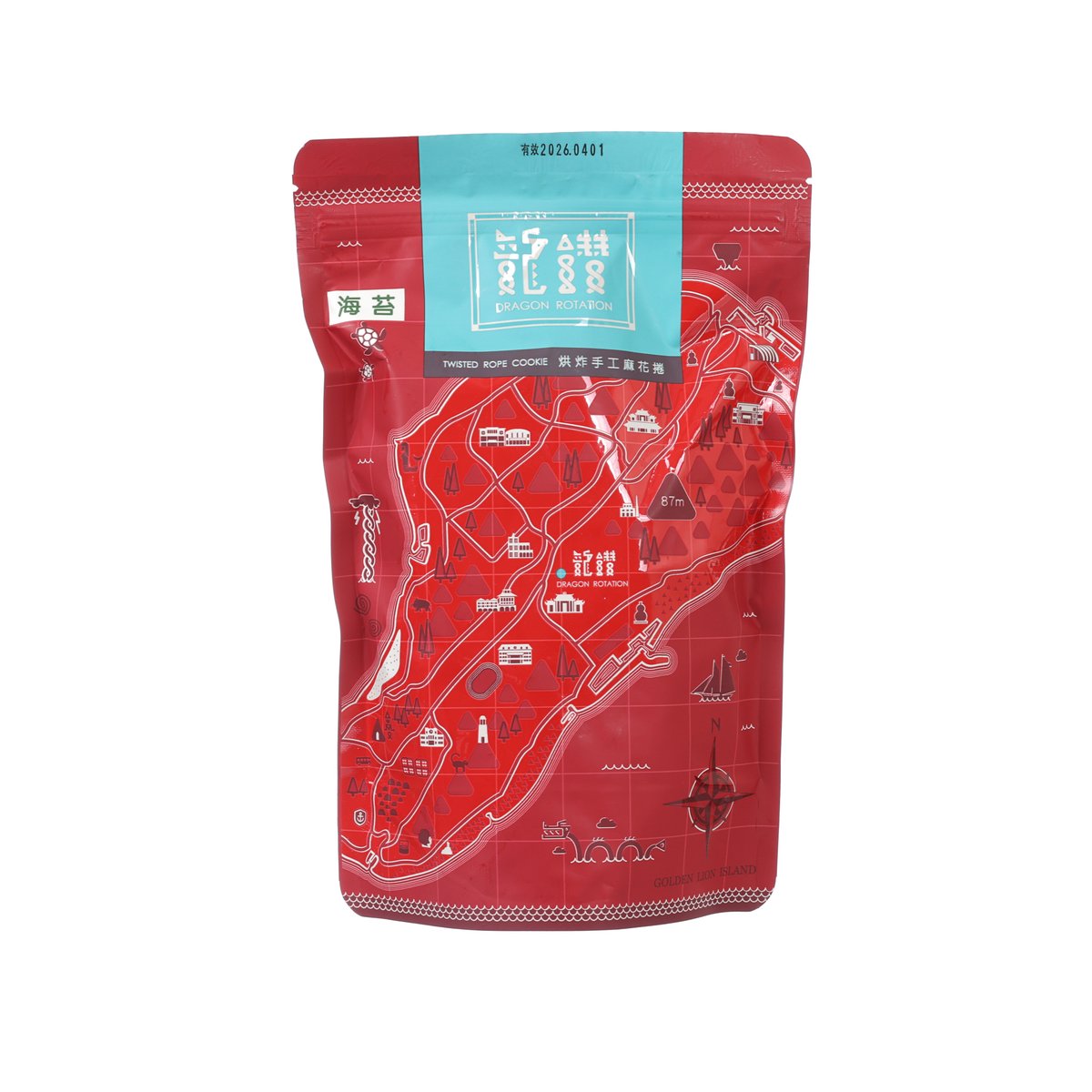 DRAGON ROTATION Twisted Rope Cookie - Seaweed  (181g)