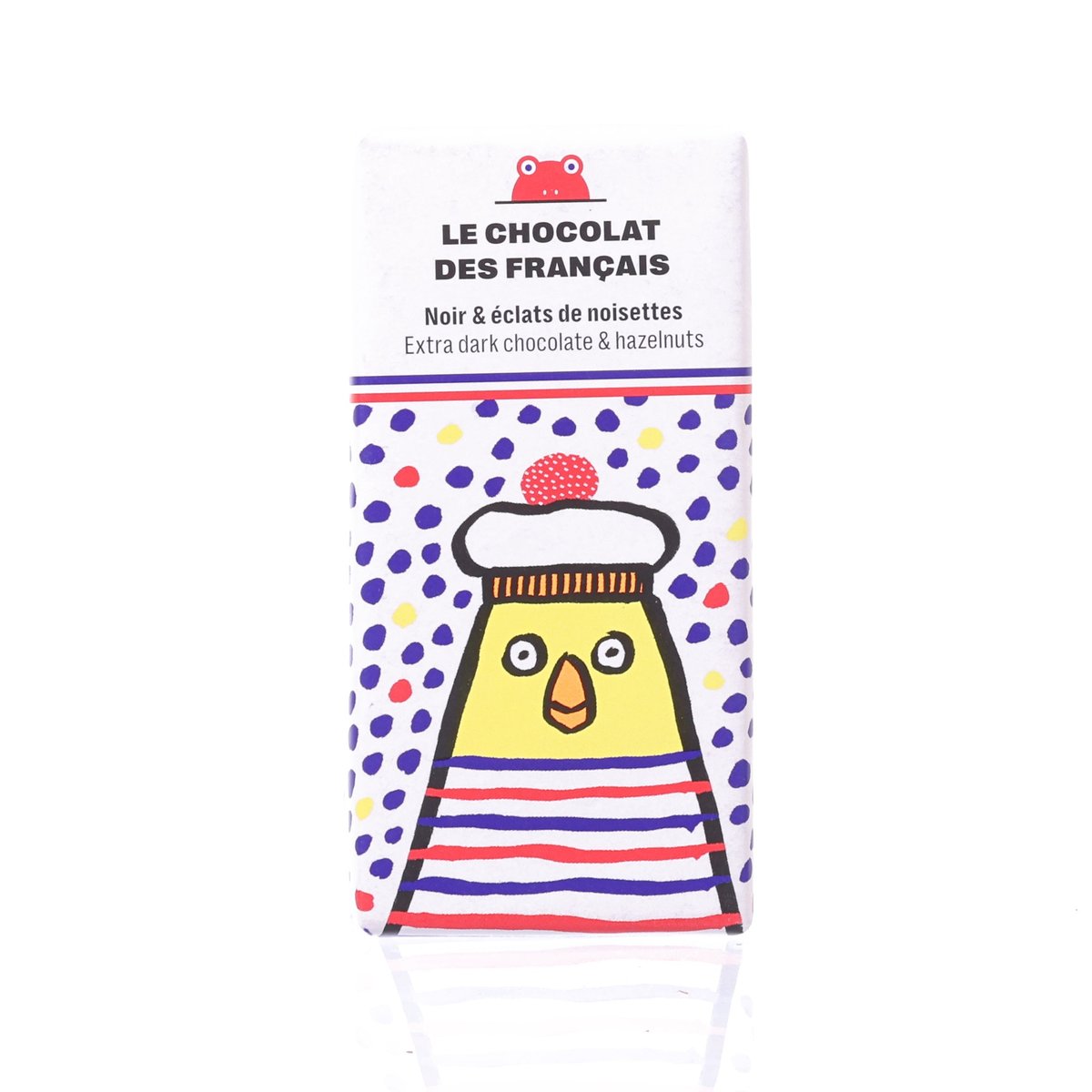 LE CHOCOLAT DES FRANCAIS Chick - Organic Extar Dark Chocolate & Hazelnuts Mini Bar  (25g)