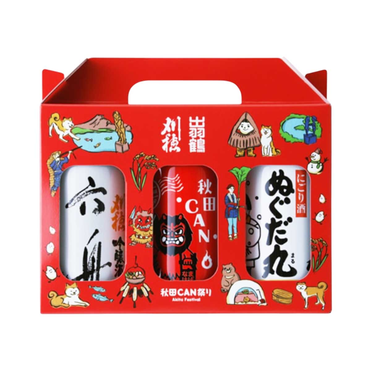 DEWATSURU Akita Can Matsuri Set  (180mLX3)