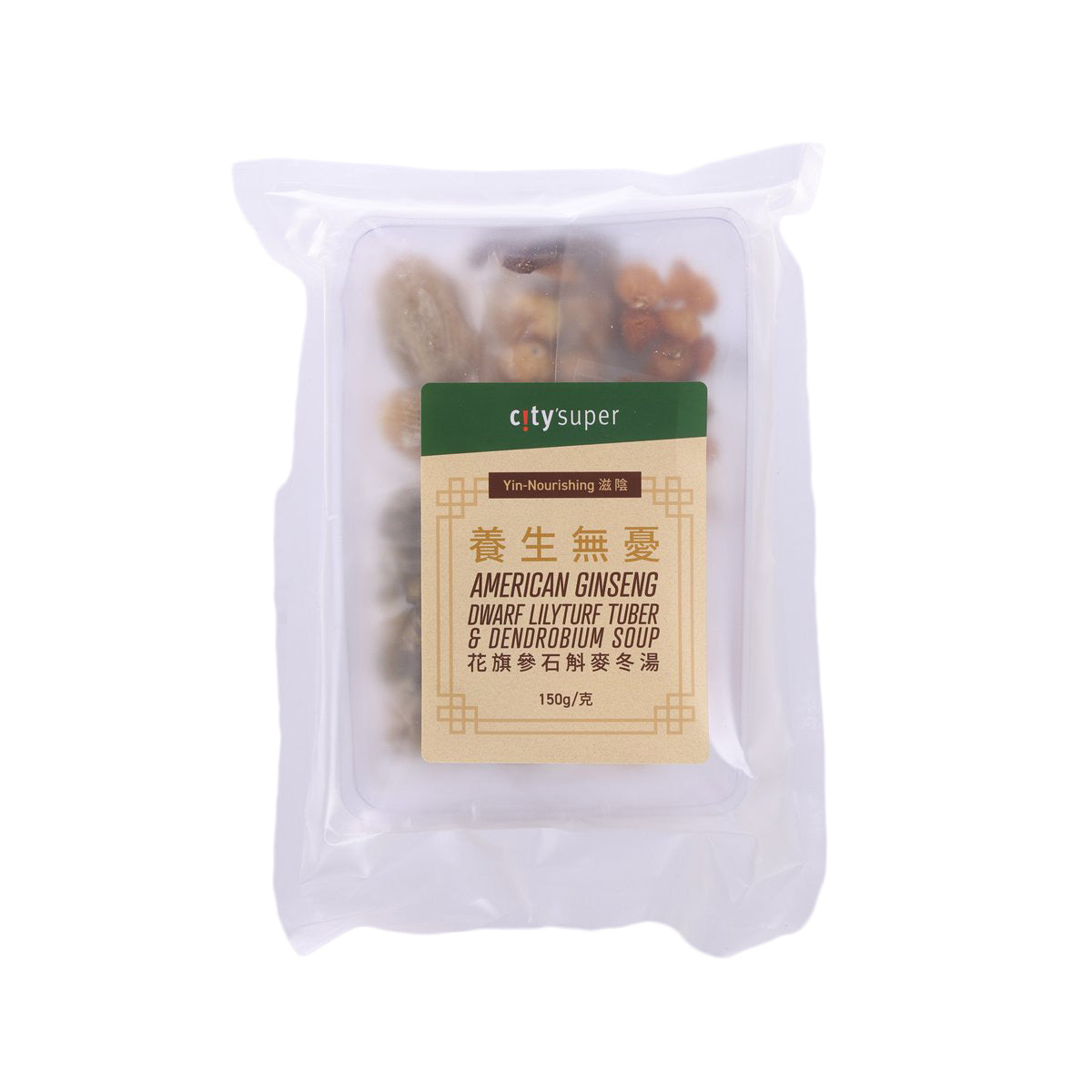 CITYSUPER American Ginseng, Dwarf Lilyturf Tuber & Dendrobium Soup  (150g)