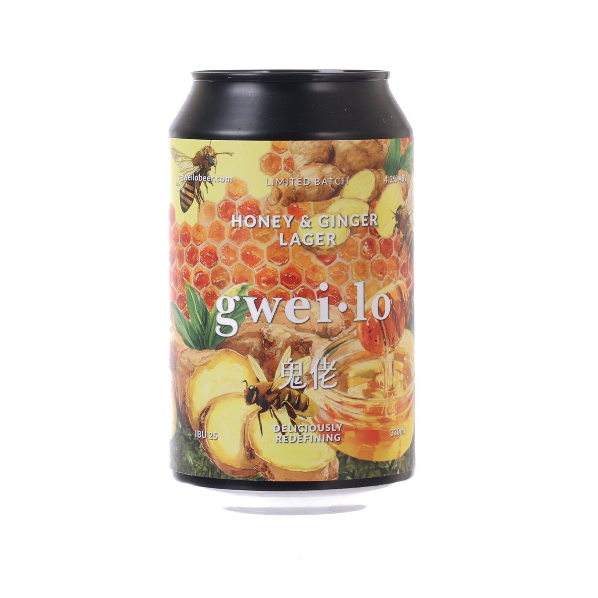 GWEI LO Honey & Ginger Lager (Alc. 4.2%) [Can]  (330mL)