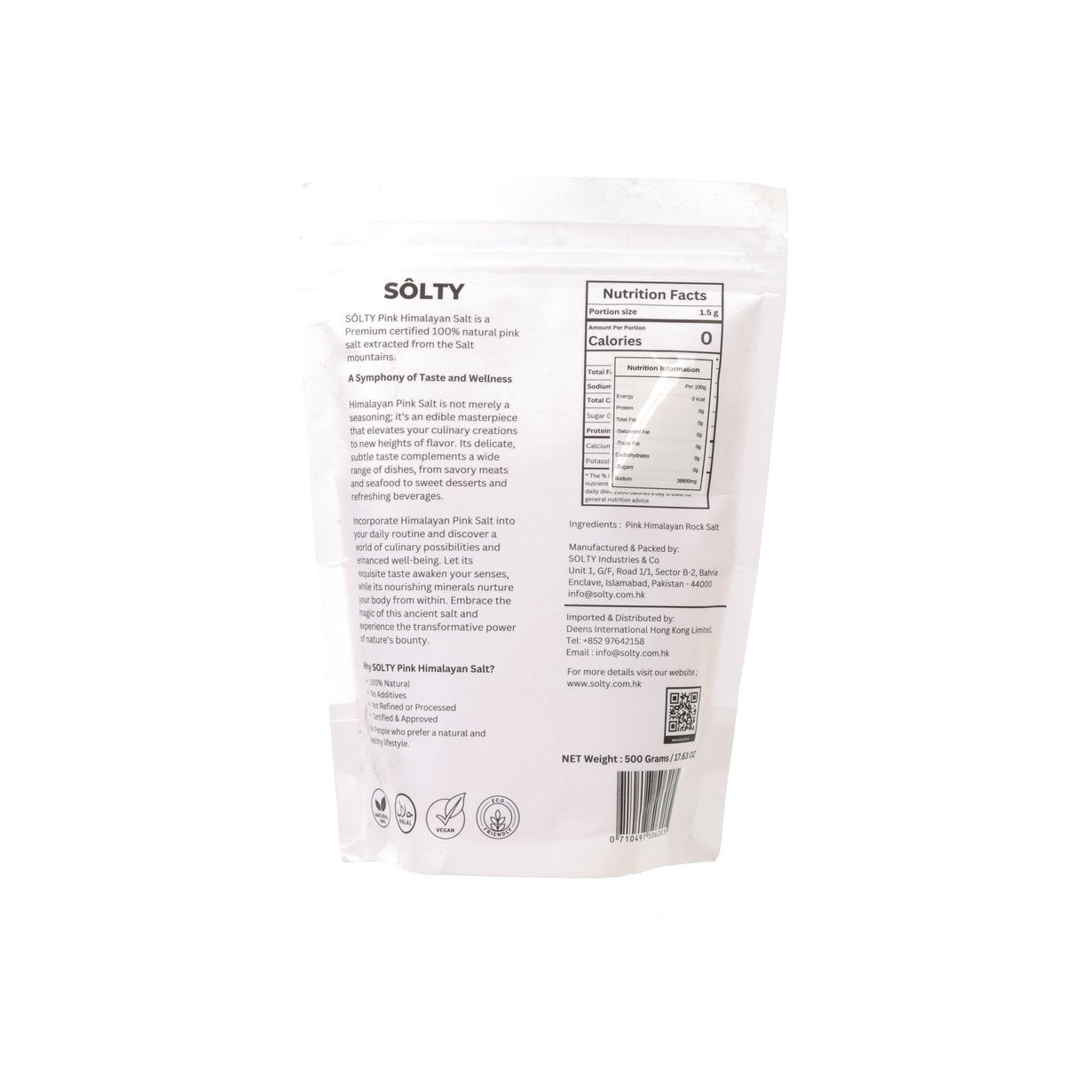 SOLTY Himalayan Salt - Fine Grain  (500g)
