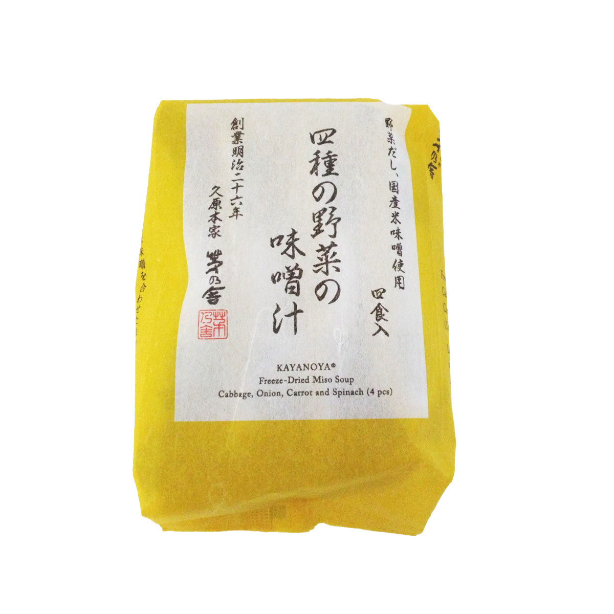 茅乃舍 即食味噌湯 - 四種蔬菜  (34.4g)