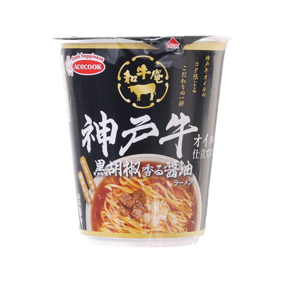 ACE COOK 和牛庵 神户牛油脂香黑椒醬油湯杯麵  (60g)