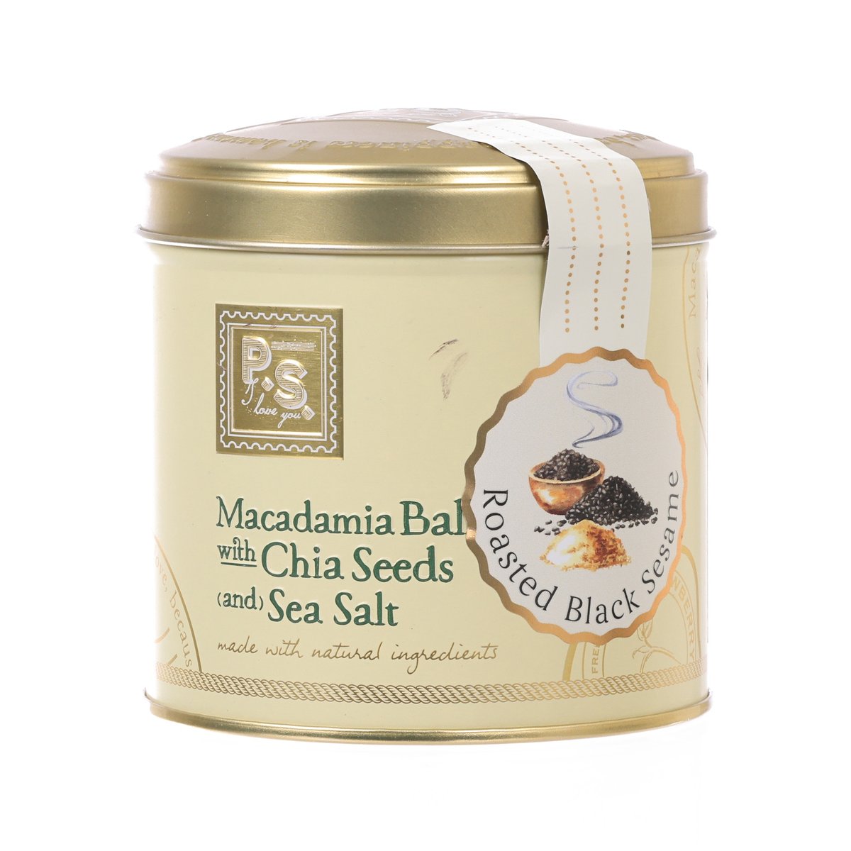 P.S. I LOVE YOU By Pimara Macadamia Balls with Chia
Seed & Sea Salt - Roasted Black Sesame  (180g)