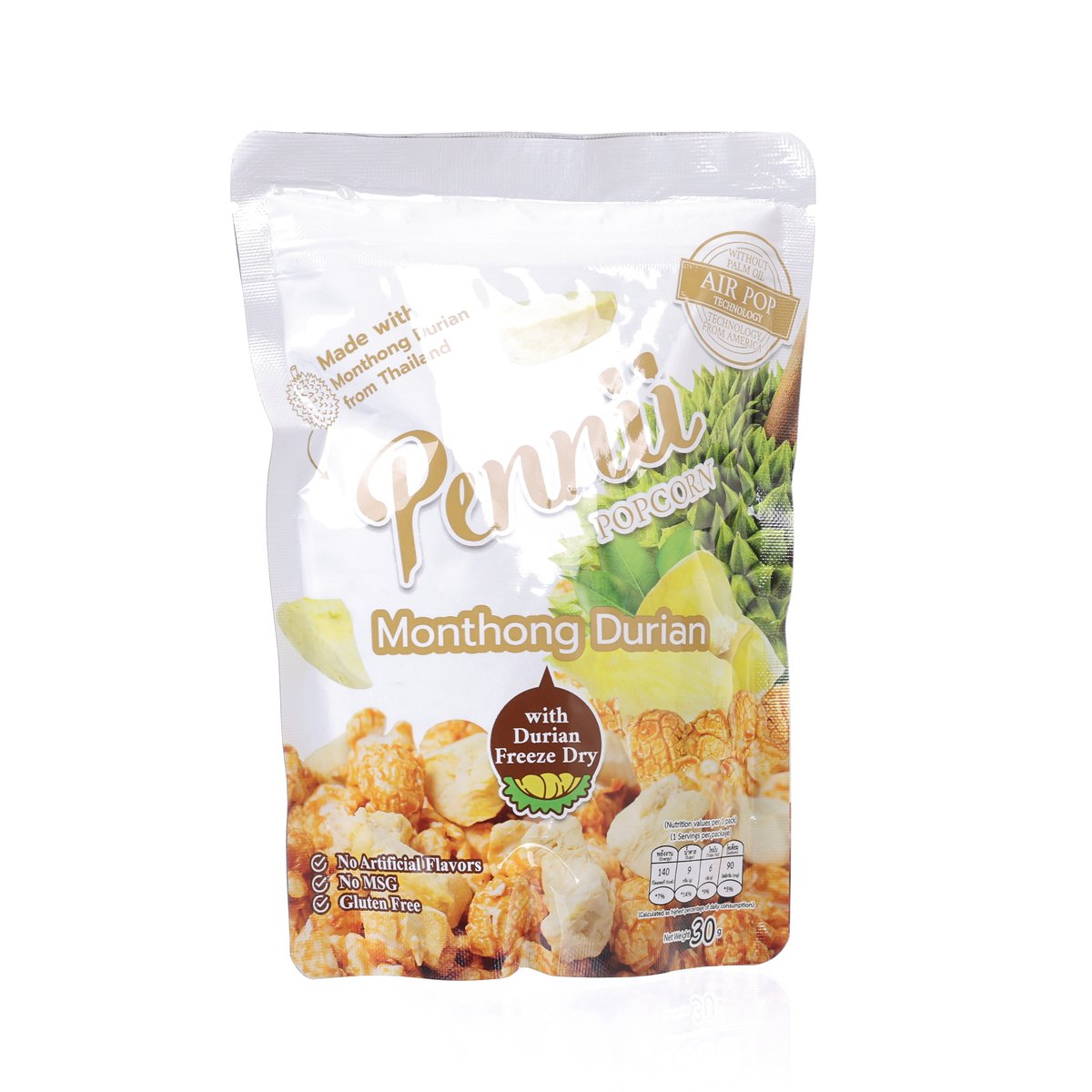 PENNII Premium Monthong Durian Popcorn (30g)