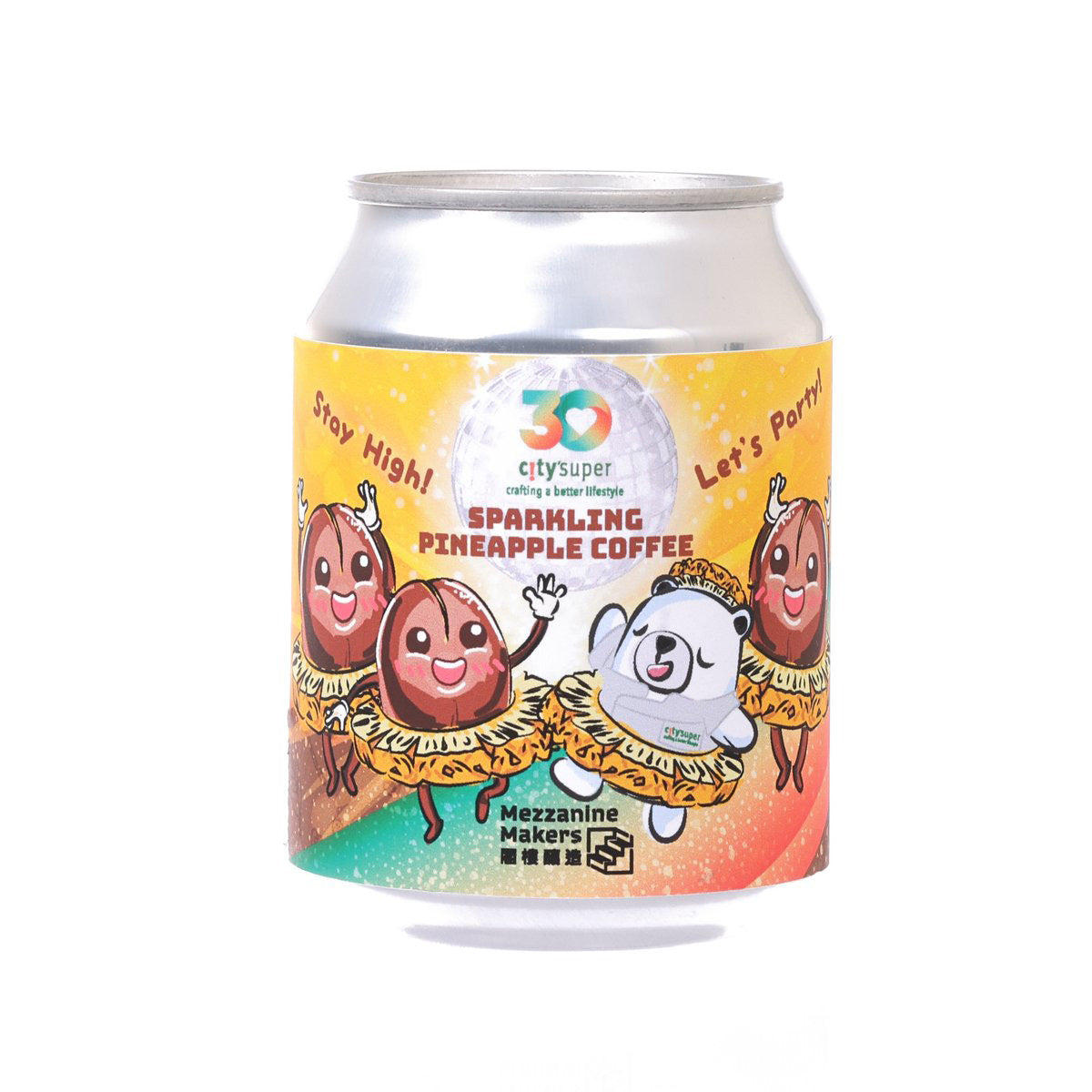 CITY'SUPER X MEZZANINE MAKERS 有汽菠蘿咖啡 - city'super 30週年紀念 [罐裝]  (250mL)