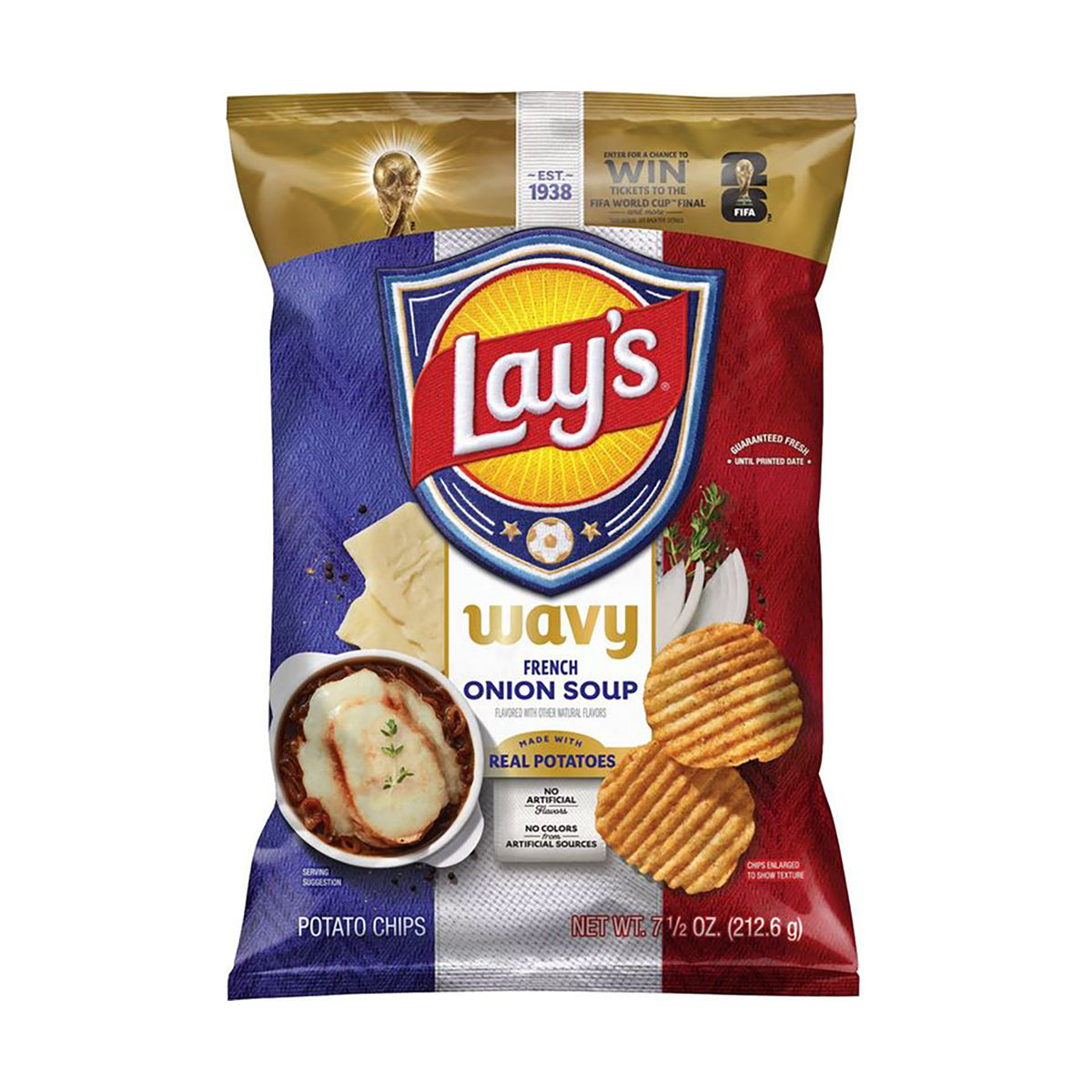 LAY'S Potato Chips - Wavy French Onion Soup  (212.6g)