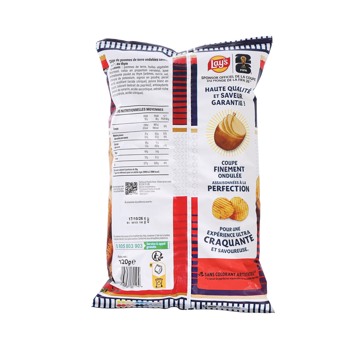 LAY'S FIFA French Style Chicken Thyme Flavored Potato Chips  (120g)