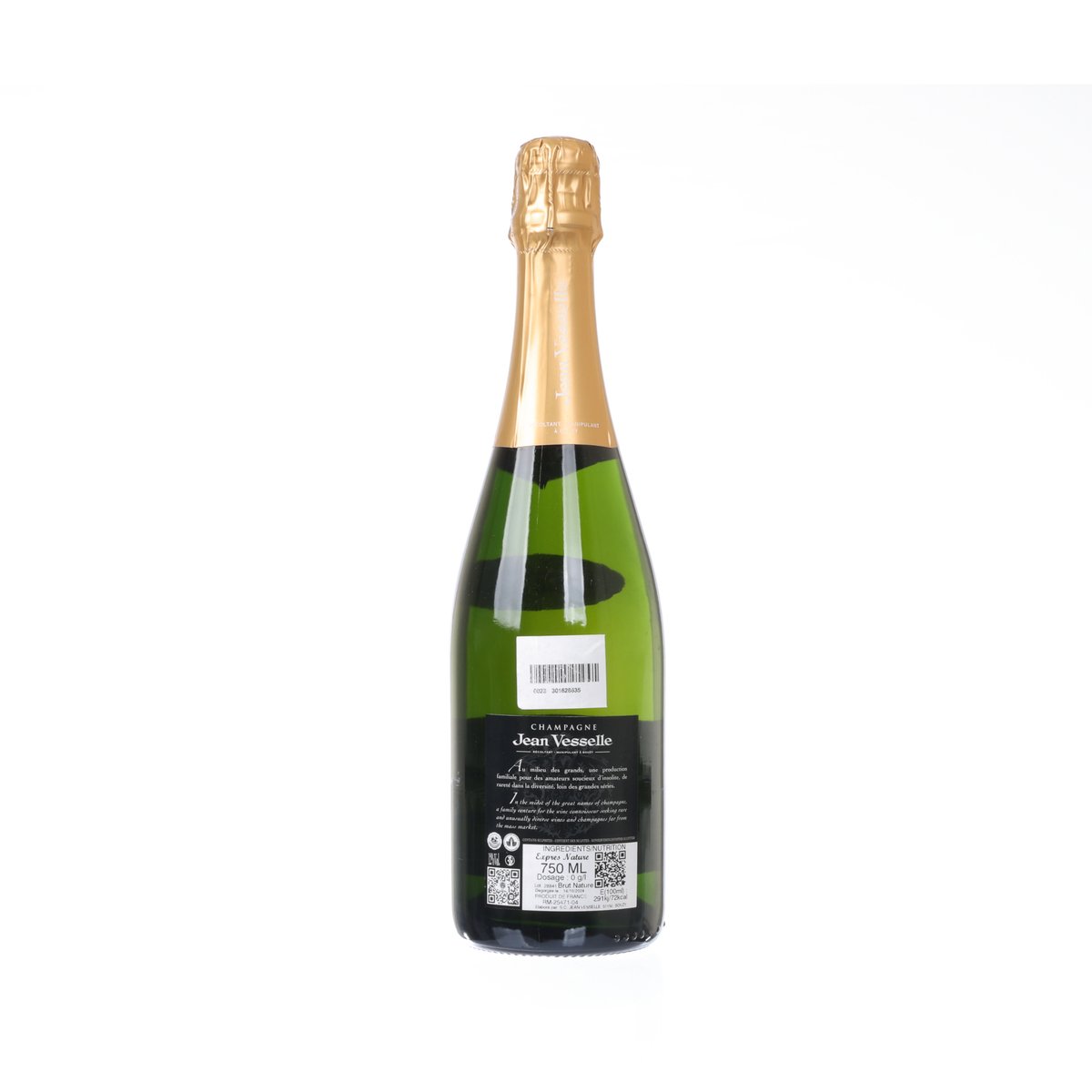 CHAMPAGNE JEAN VESSELLE Brut Nature L'Expression Nature NV (750mL)