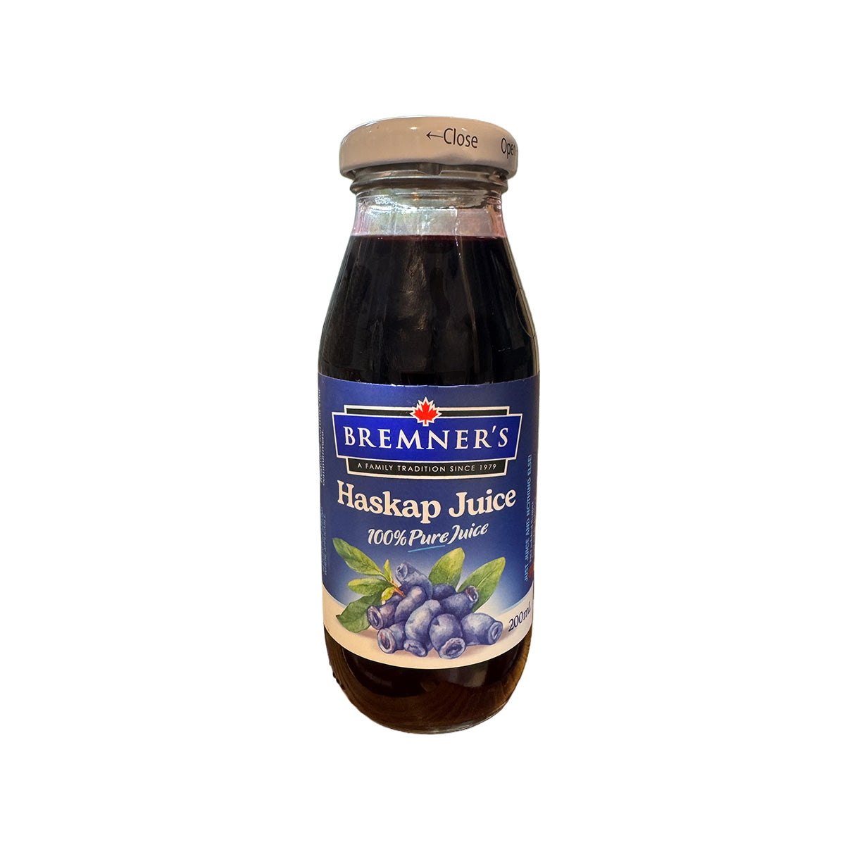 BREMNER'S Pure Haskap Juice [Bottle]  (200mL)