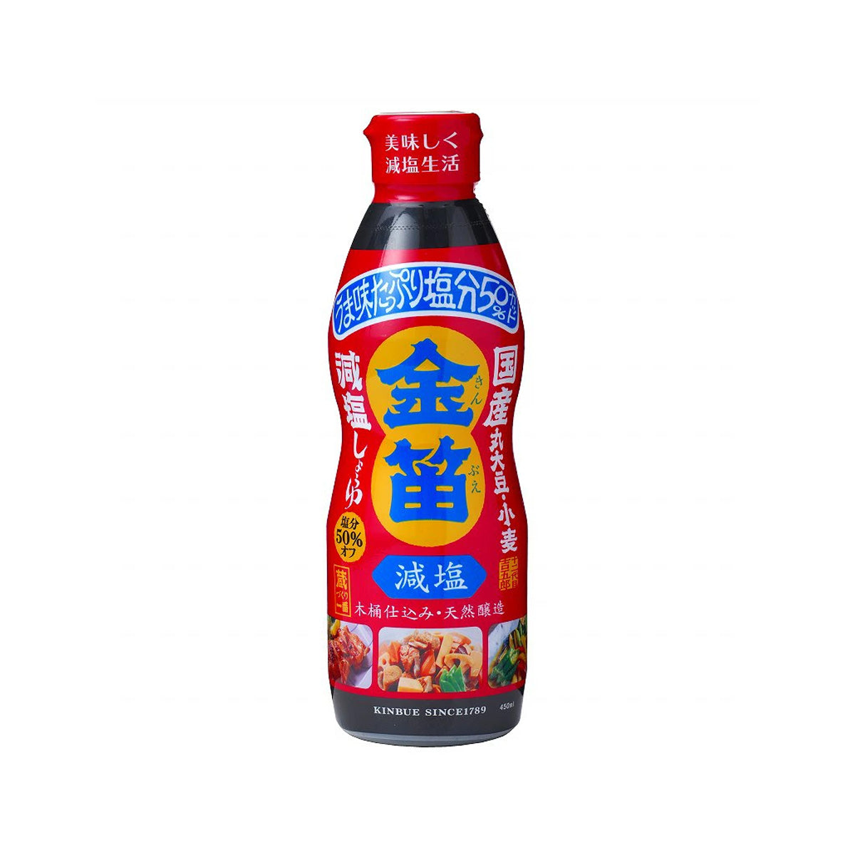 笛木醬油 金笛減鹽醬油  (450mL)