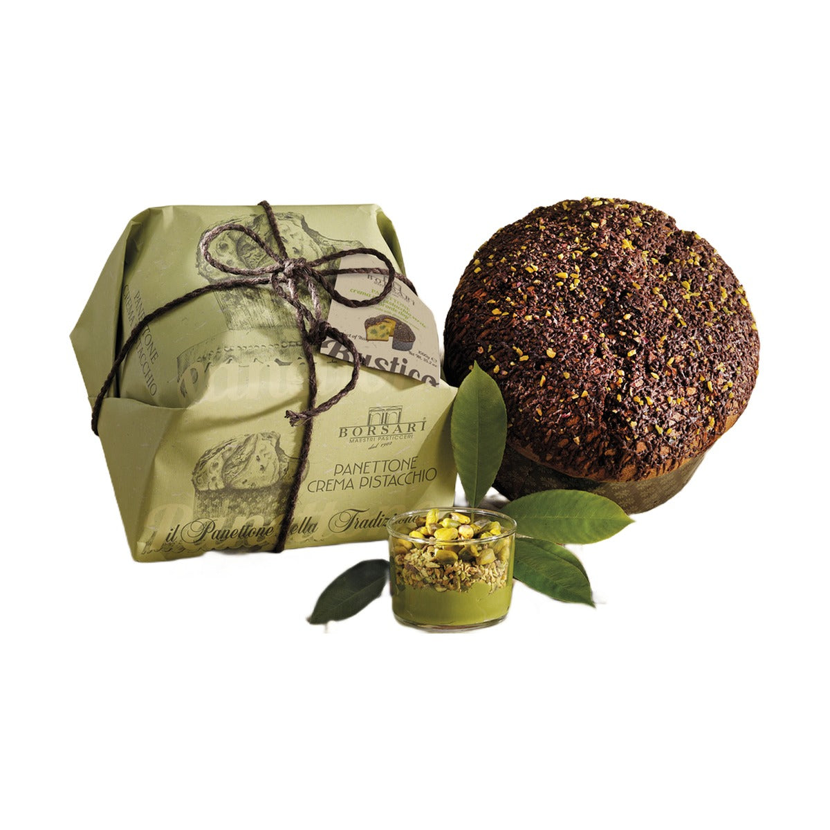 BORSARI Panettone with Pistachio Cream  (1kg)
