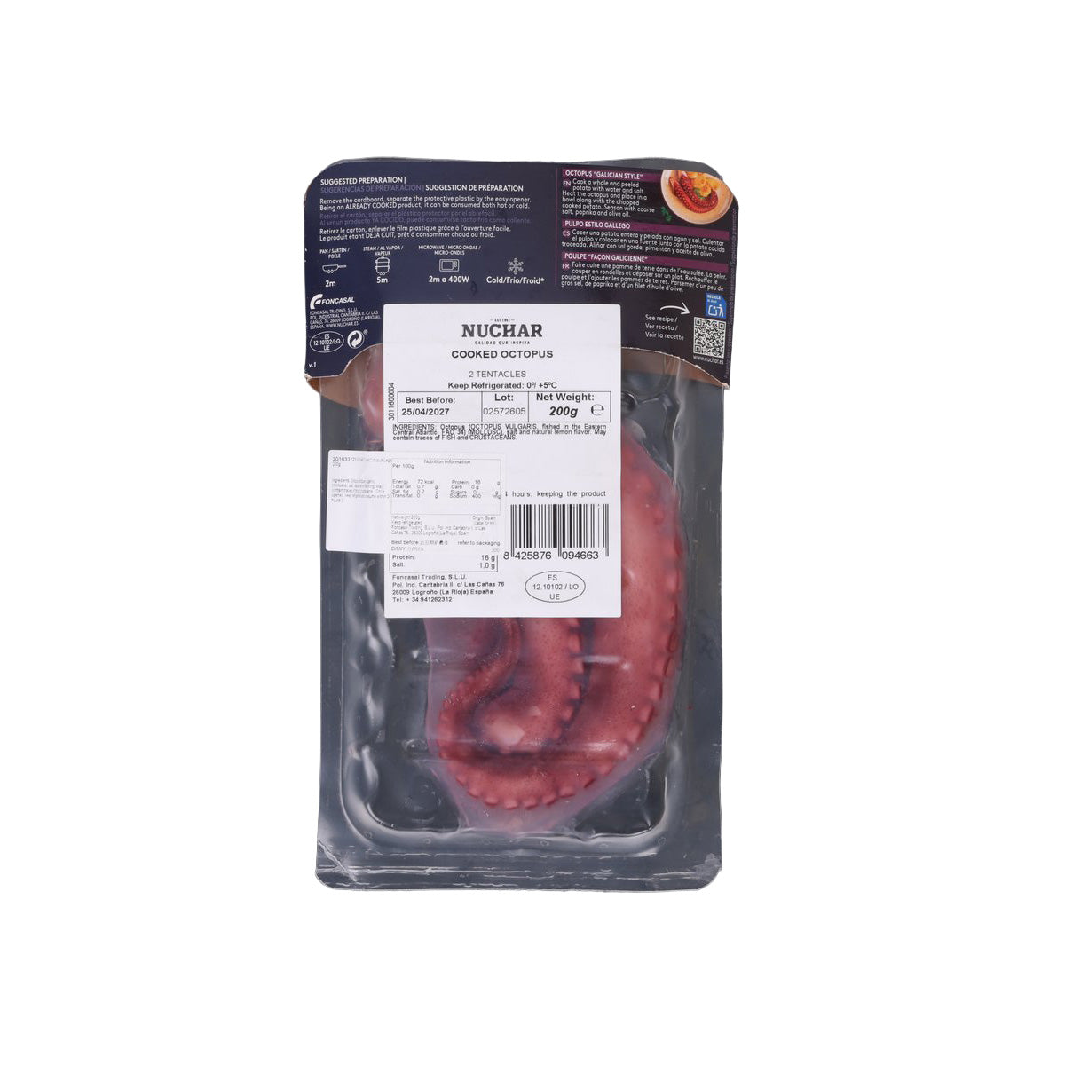 NUCHAR Cooked Octopus Legs  (200g)