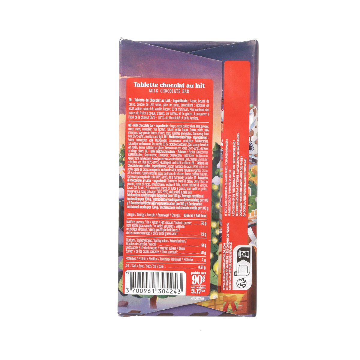 LE COMPTOIR DE MATHILDE 聖誕排裝牛奶朱古力  (90g)