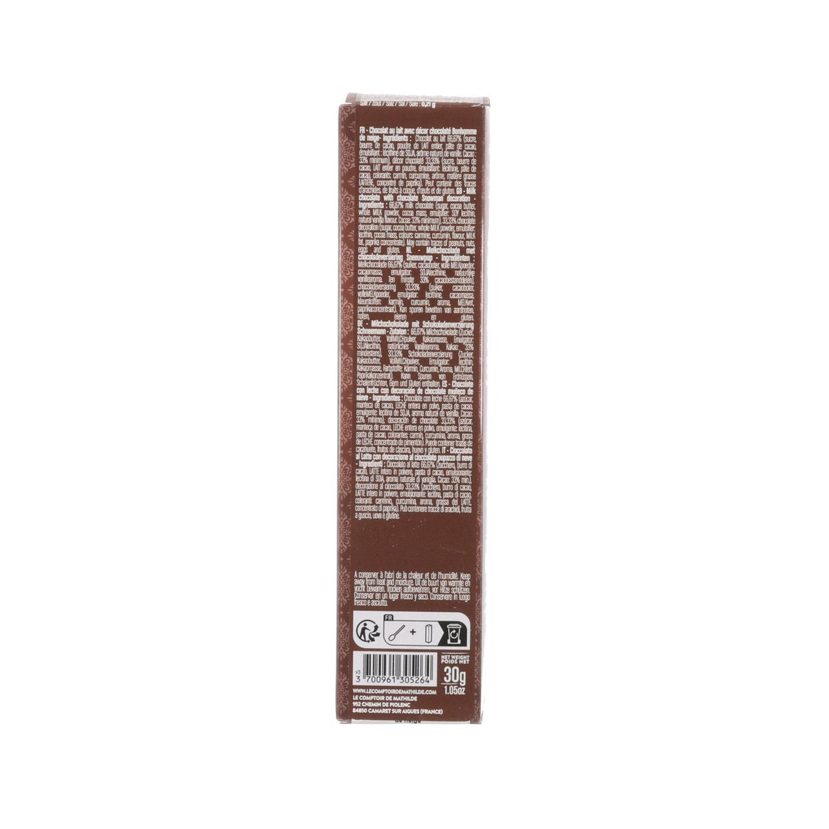 LE COMPTOIR DE MATHILDE Milk Hot Chocolate with Snowman Decoration  (30g)