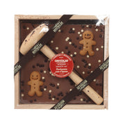 LE COMPTOIR DE MATHILDE Gingerbread Man Milk Chocolate and Crispy Pearls with Hammer  (350g)