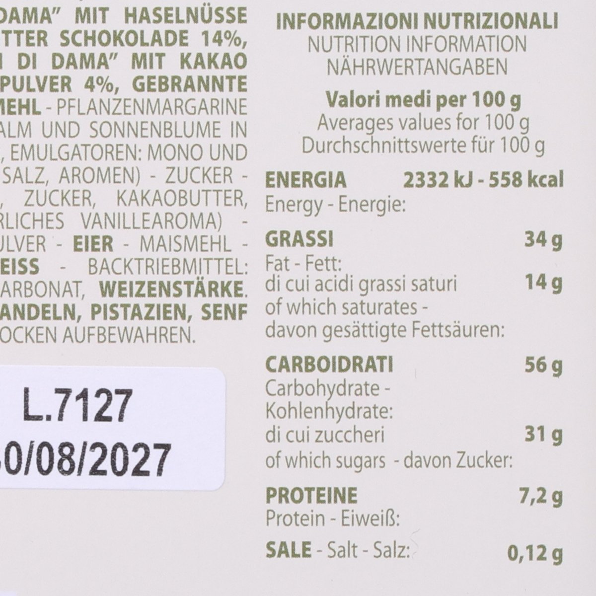 VIRGINIA Baci di Dama - Assorted Cookies  (180g)