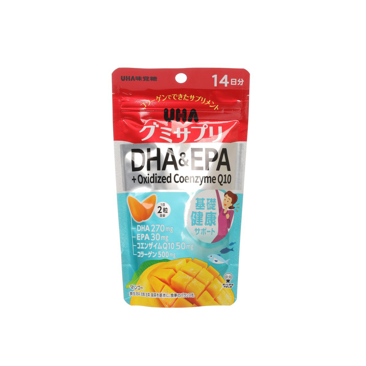 UHA 味覺糖 營養補充軟糖 - DHA & EPA + 氧化型輔酶 Q10 (14日)  (28pcs)