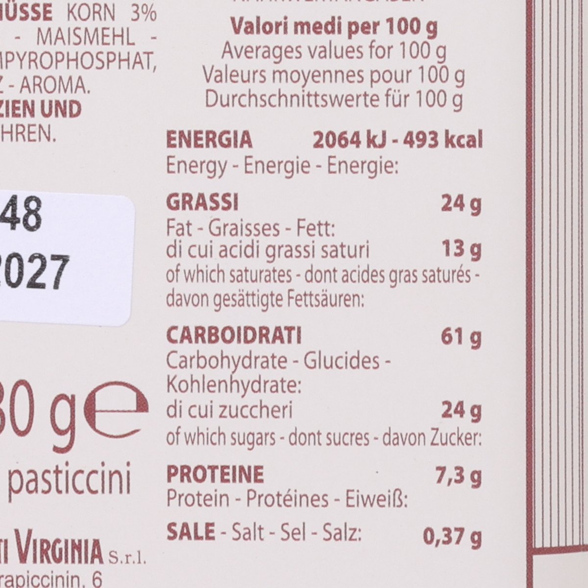 VIRGINIA Pasticcini Assorted Biscuit  (180g)