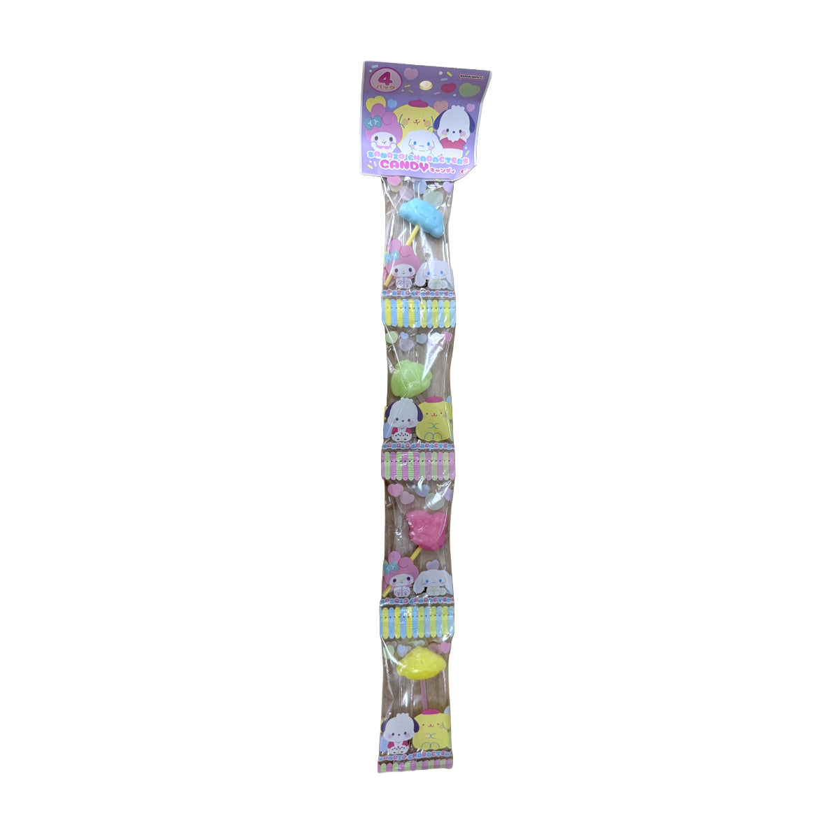HEART Sanrio Lollipop Candies [4 Packs]  (4 x 7g)