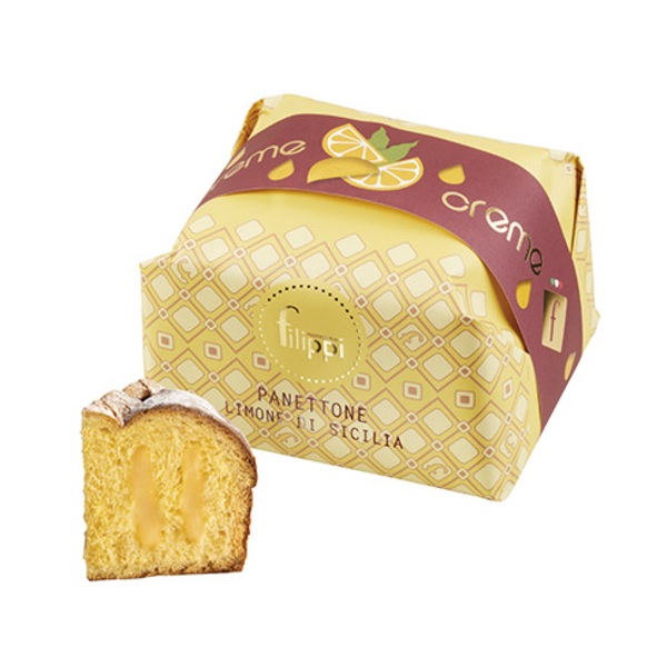 FILIPPI Panettone Stuffed with Sicilian Lemon  (750g)
