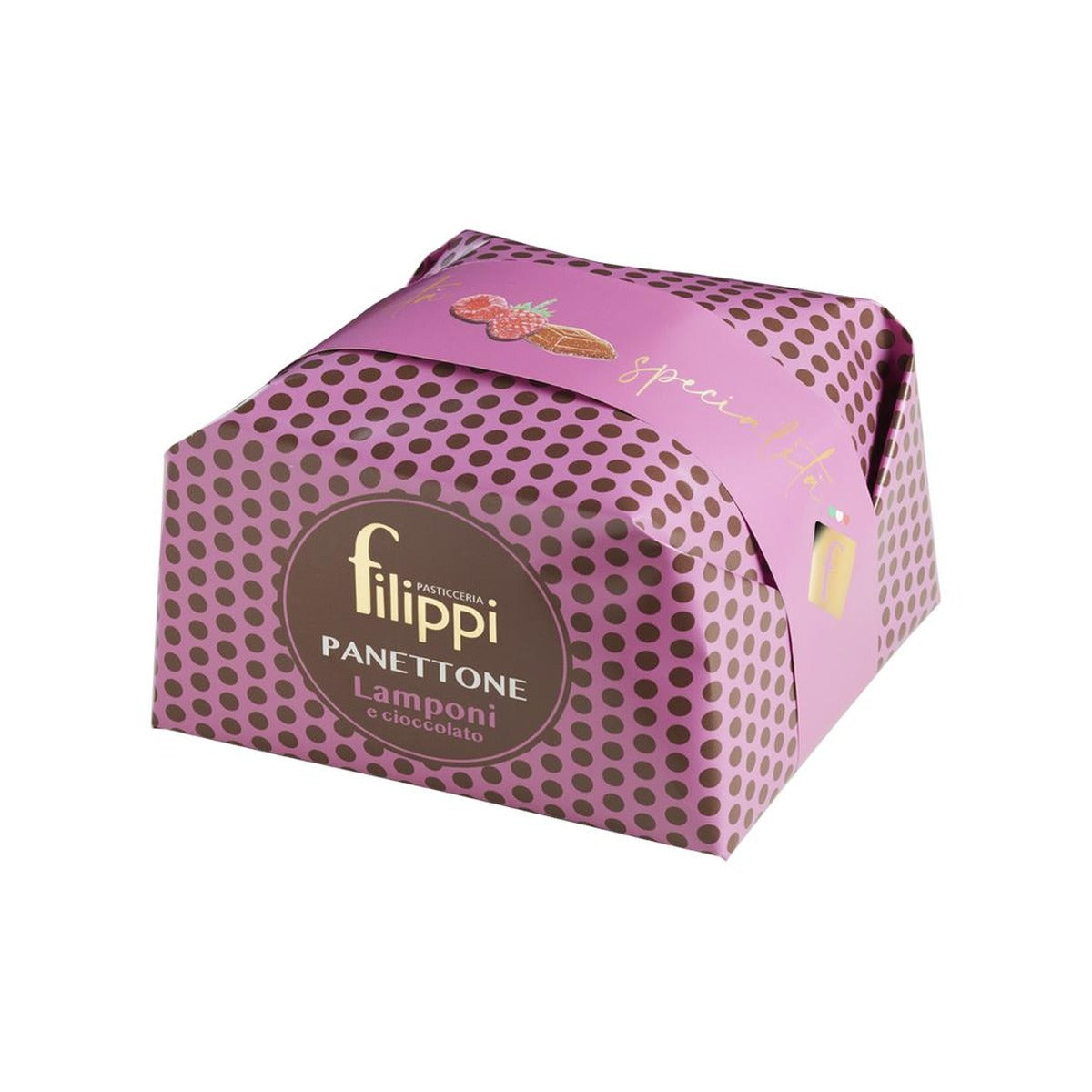 FILIPPI Panettone with Raspberries and Dark Chocolate  (500g)
