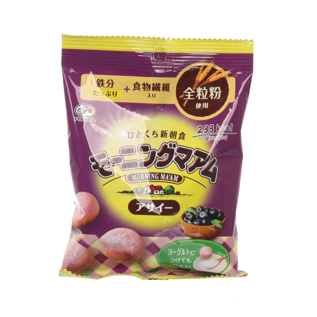 FUJIYA Morning Ma'am Cookie - Acai Flavor  (50g)