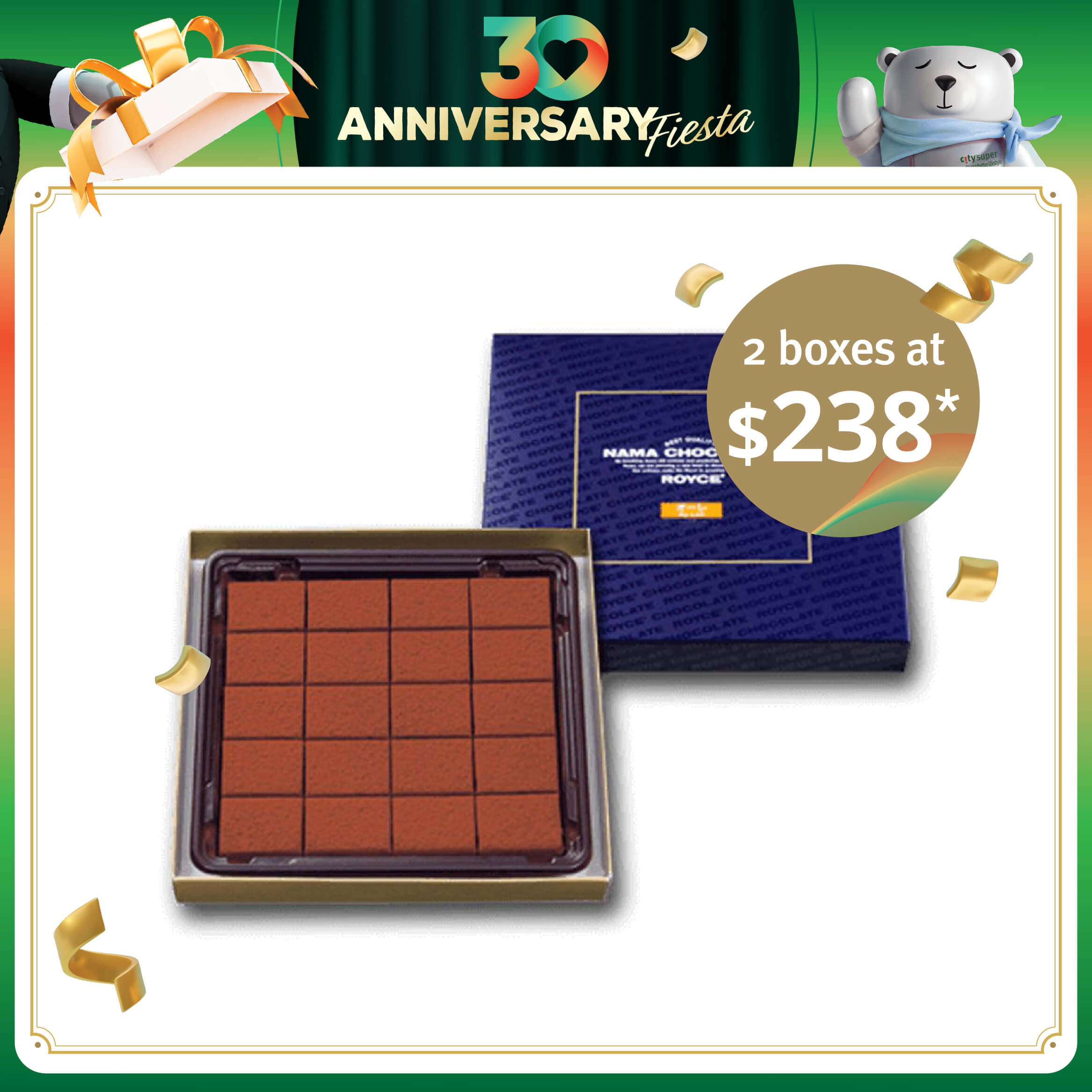 ROYCE' Nama Chocolate - Au Lait  (20pcs)