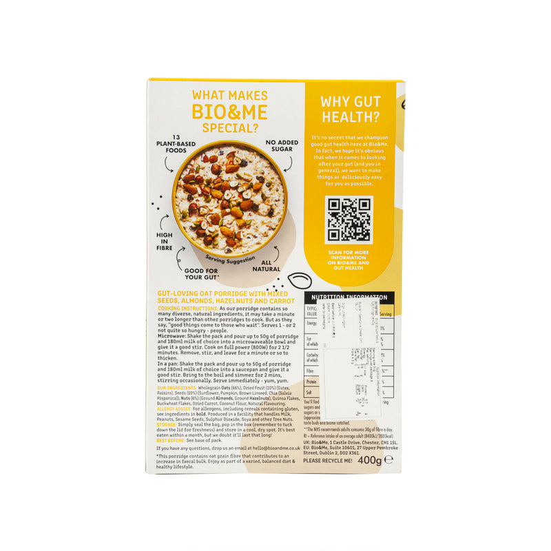 BIO & ME Super Seedy & Nutty Porridge Oat  (400g)