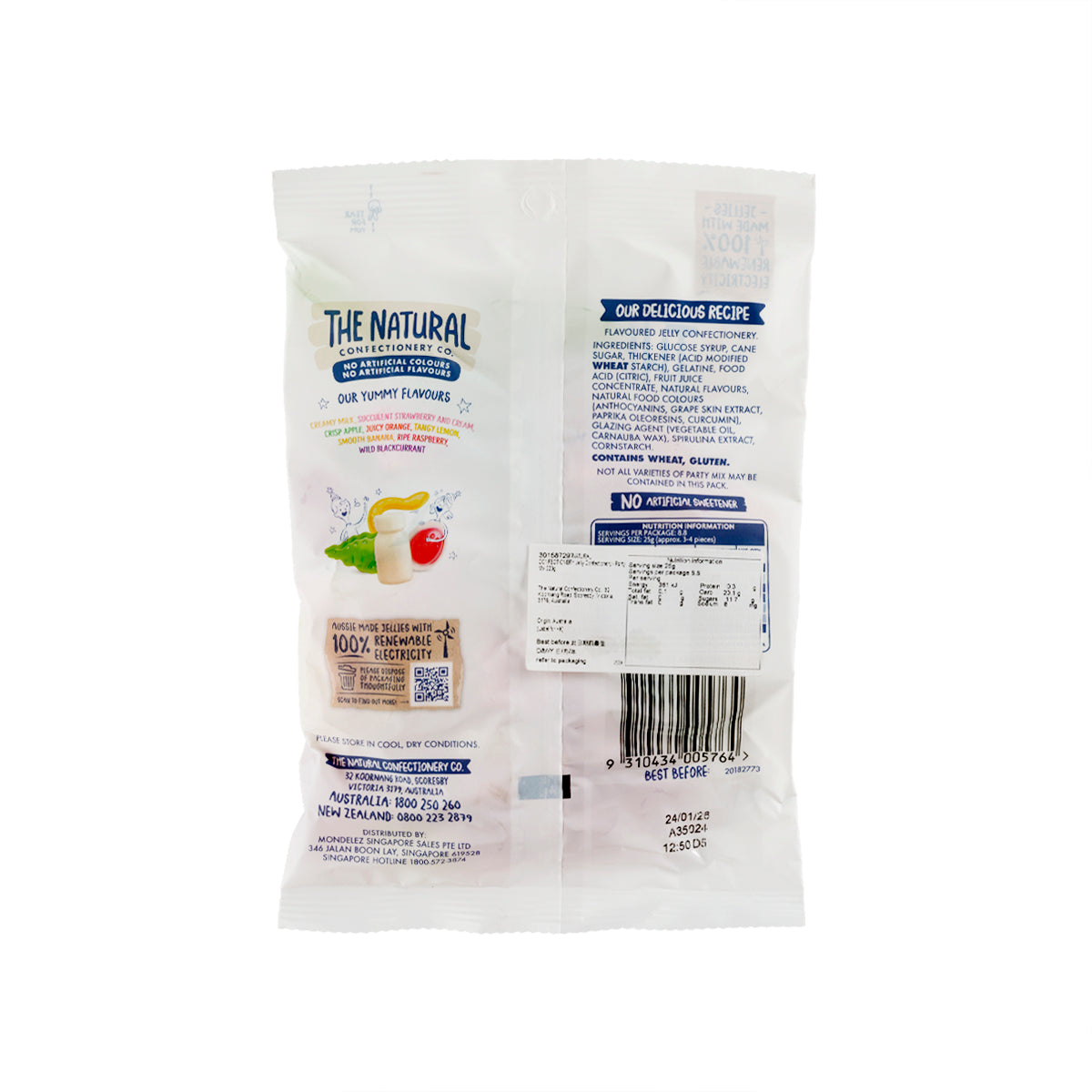 NATURAL CONFECTIONERY Jelly Confectionery - Party Mix  (220g)