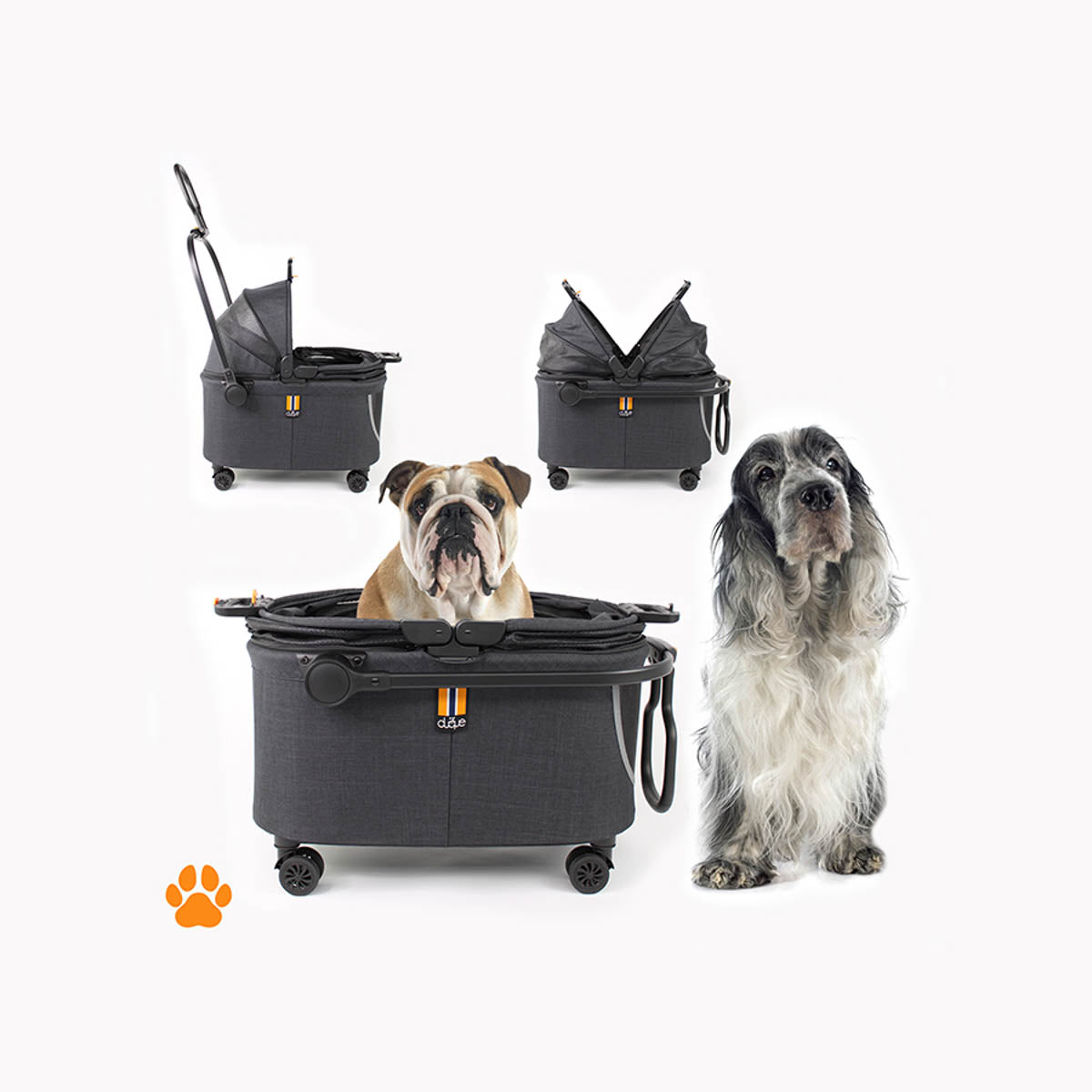MY DUQUE Coco II Pet Carriage-Melange Black