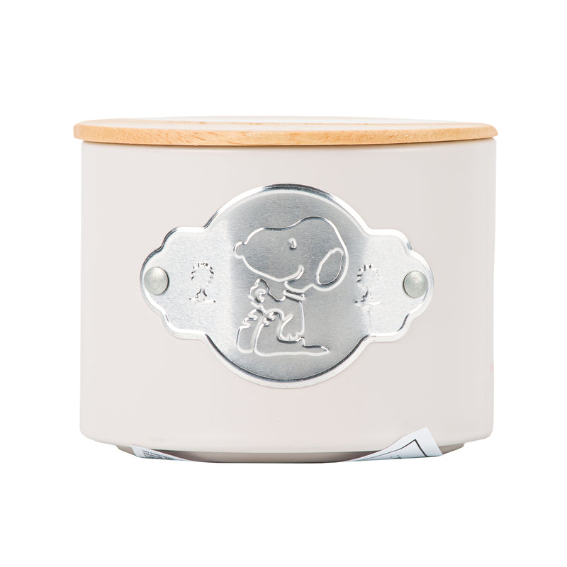 WISMETTAC Snoopy Wood Lid Round Tin with Biscuit  (40g)
