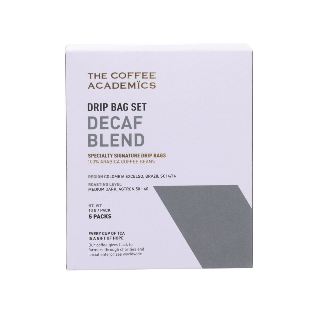 THE COFFEE ACADEMICS Drip Bag Set - Decaf Blend 100% Arabica  (5X10g)