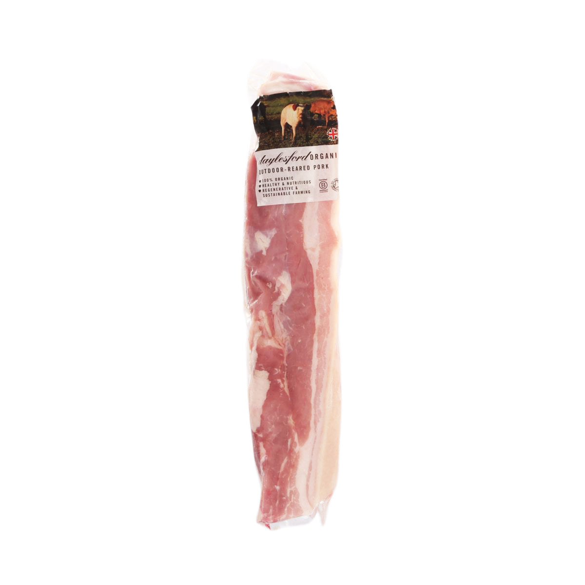 DAYLESFORD ORGANIC UK Chilled Organic Pork Belly Bone In Skin On  (200g)