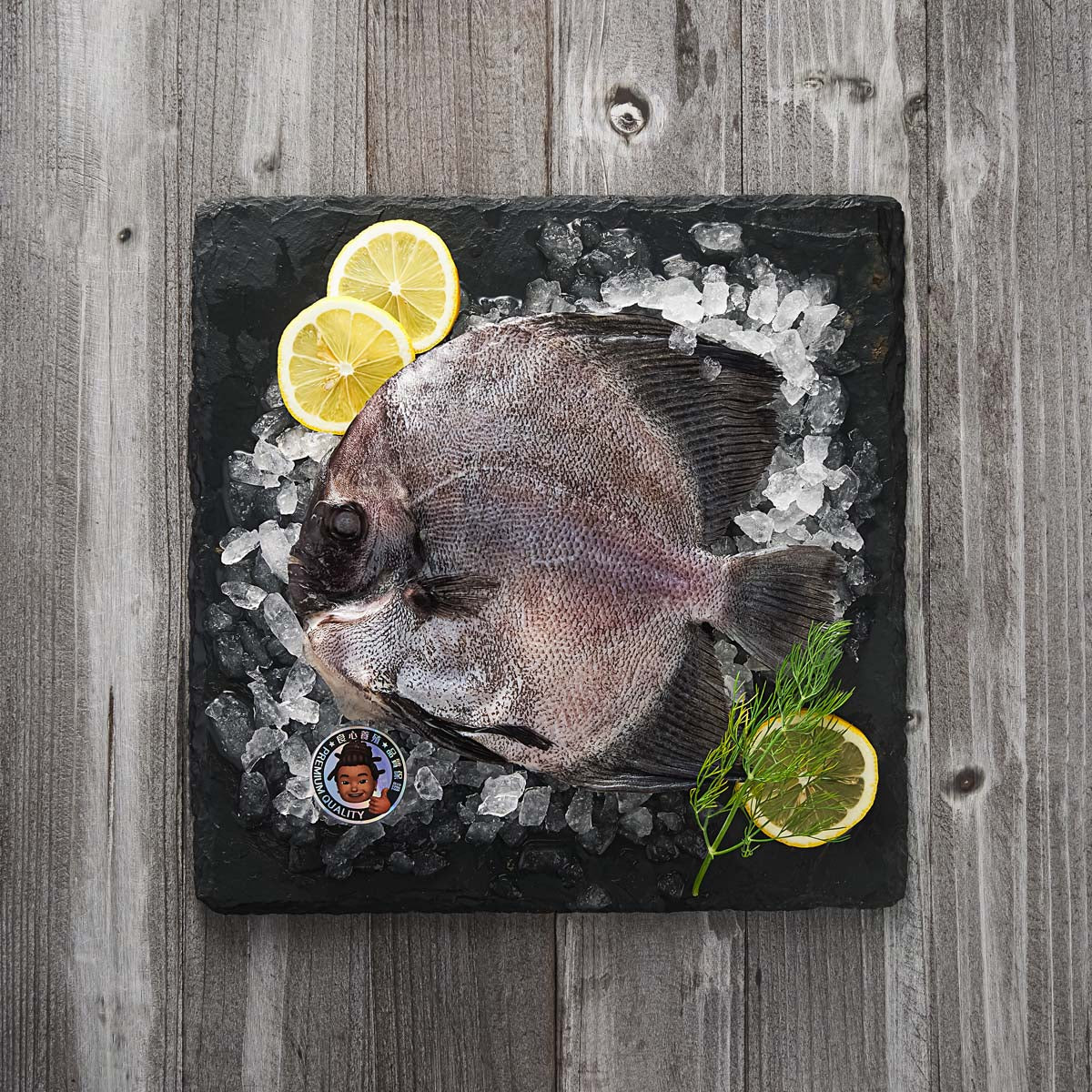 HONG KONG AQUACULTURE Local Frozen Farmed Round Batfish - M  (1pack)