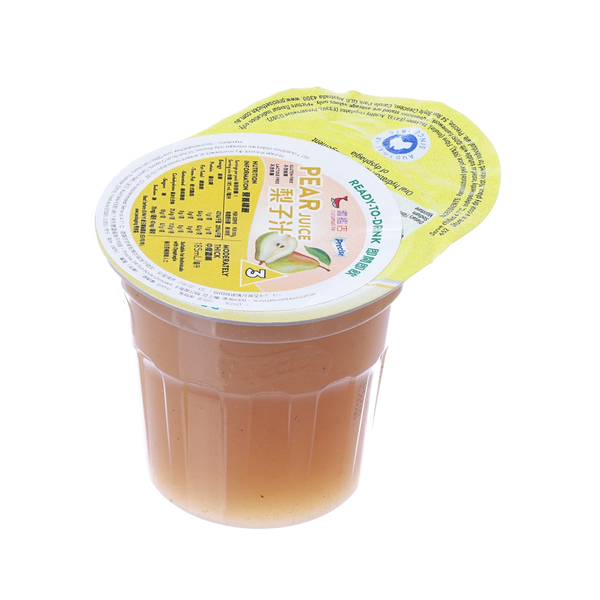 PRECISE Ready-to-Drink Thickened Pear Juice - Moderately Thick I3  (185mL)
