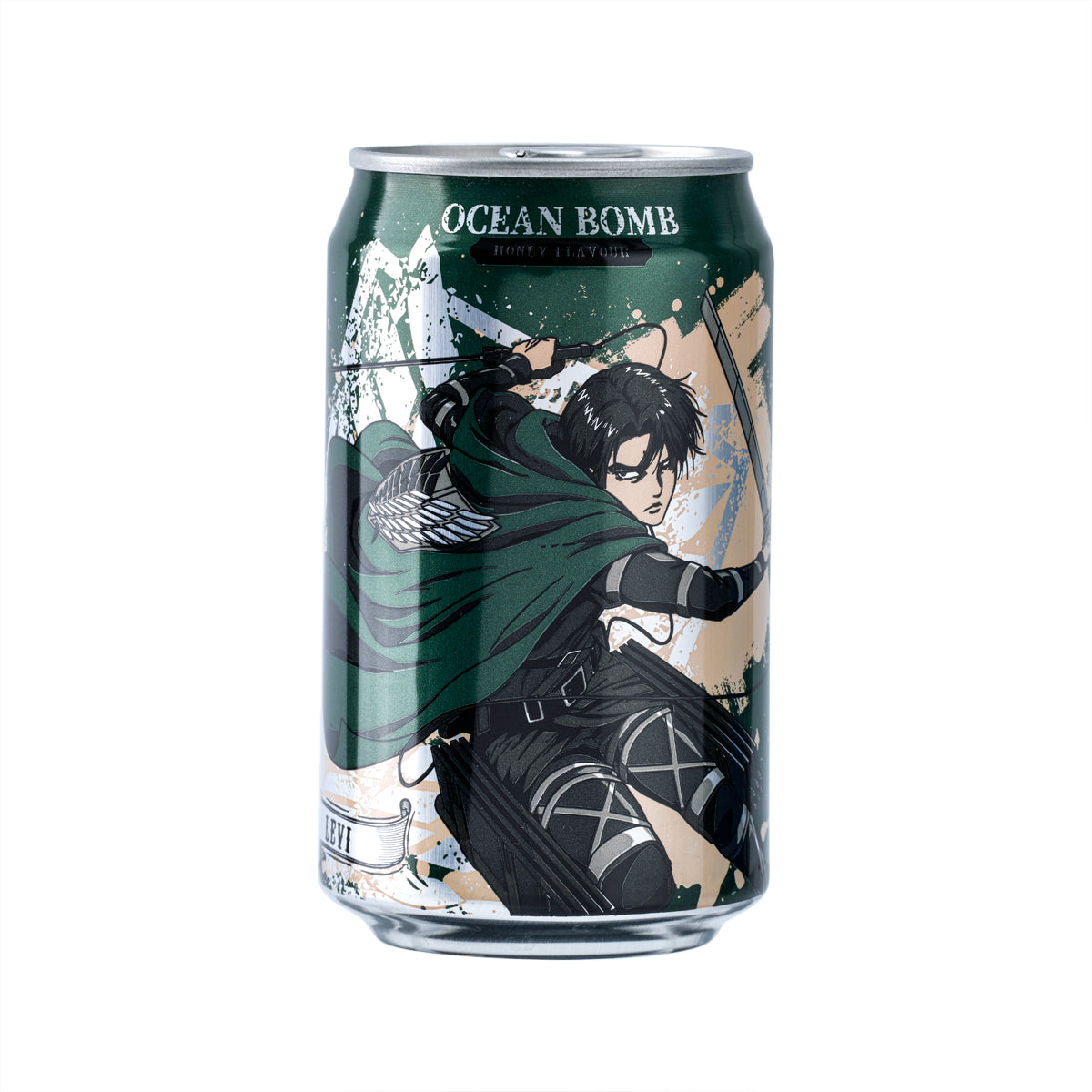 YHB OCEAN BOMB Honey Flavour Sparkling Water - Attack on Titan (Levi Ackerman) [Can]  (330mL)