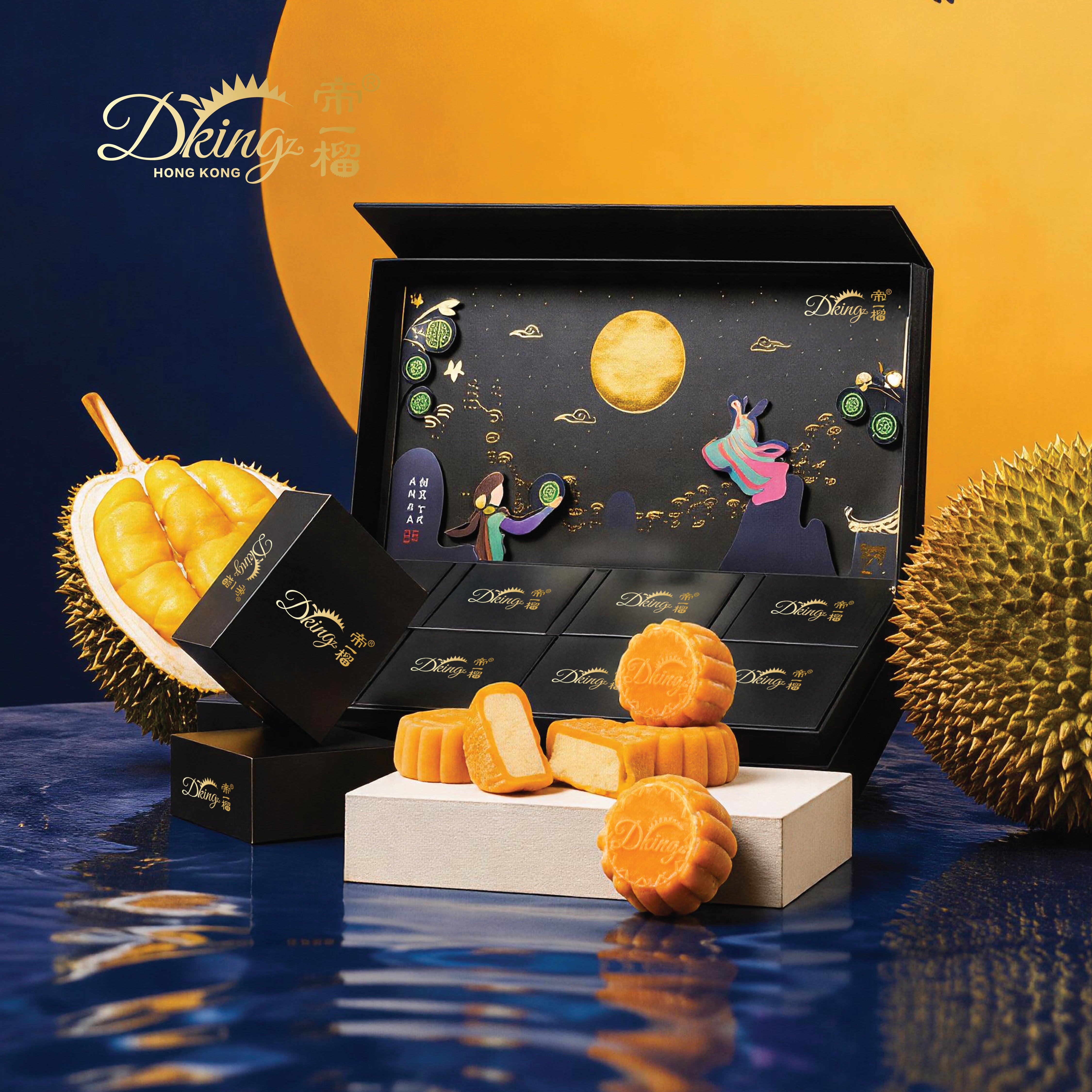 DKING Musang King Durian Snowy Mooncake (8pcs) Voucher (1pc)