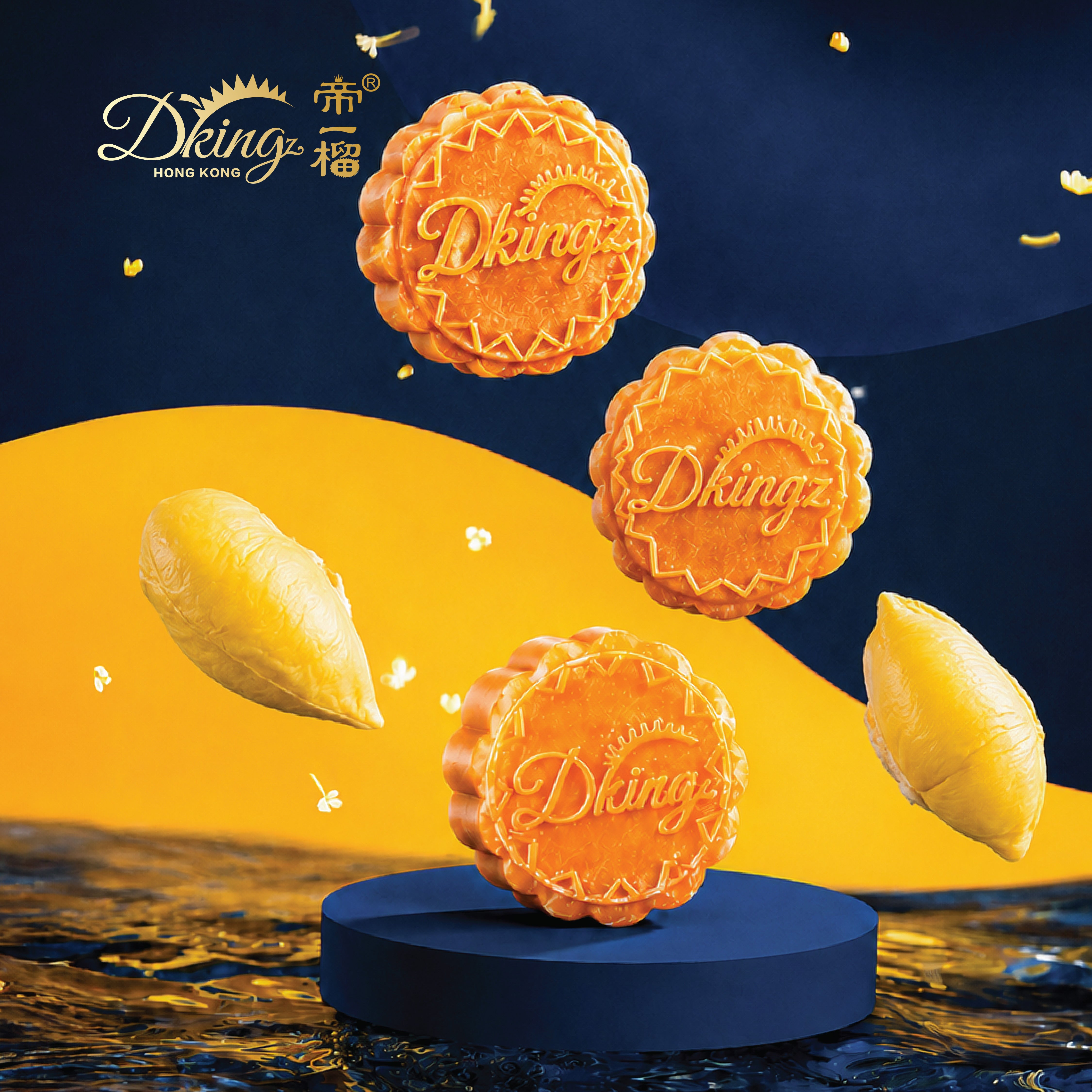 DKING Musang King Durian Snowy Mooncake (8pcs) Voucher (1pc)